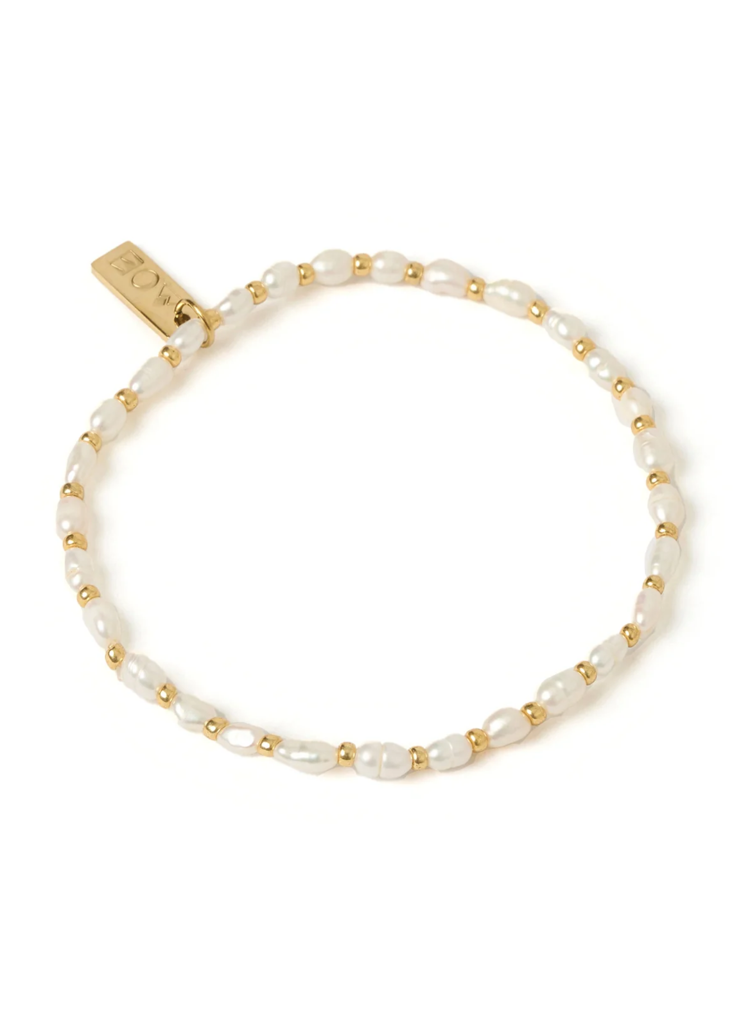 Amber Pearl and Gold Bracelet