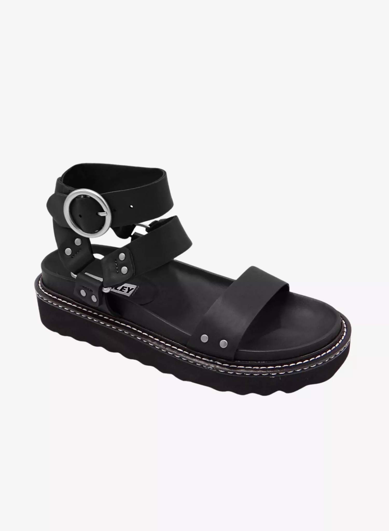 Chucky rubber sole Ankle wrap strap Adjustable buckle closure Matt Silver coloured hardware Upper/Lining:100% Leather Sole: Rubber