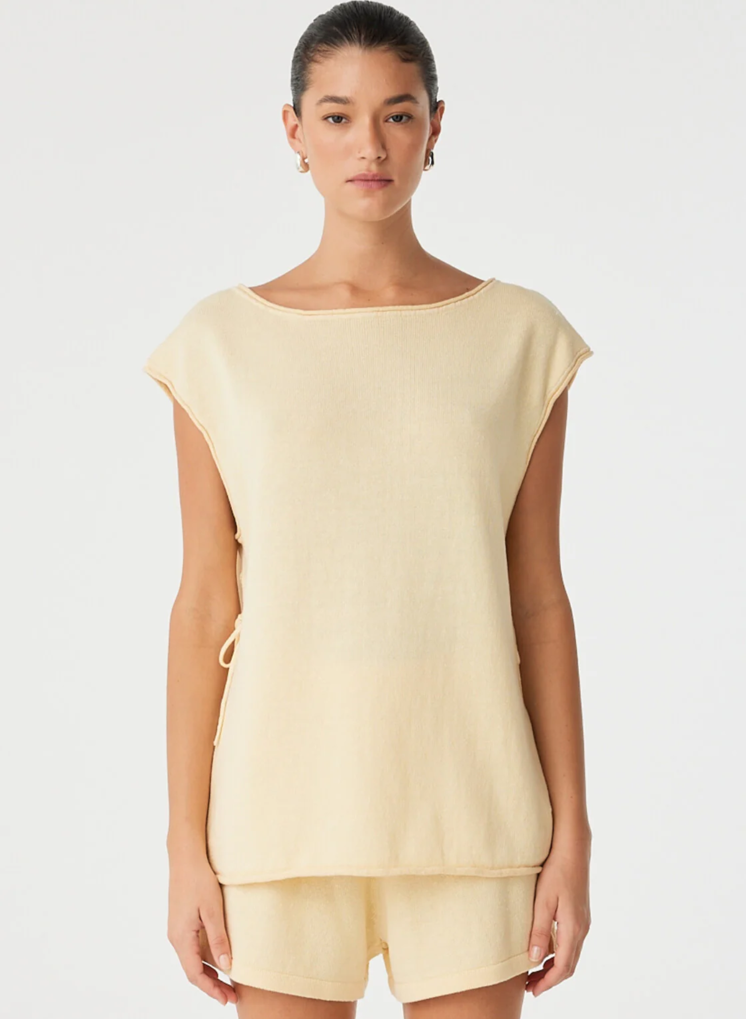 Poppy Side Tie Top - Butter