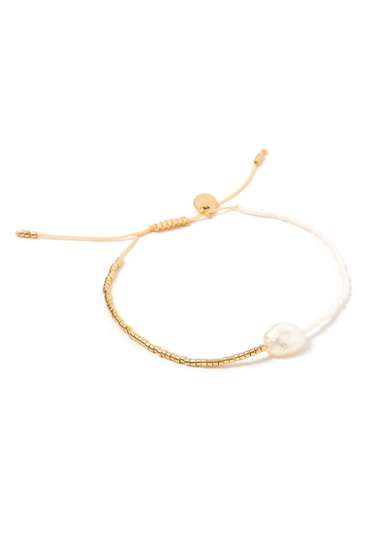 Matilda Pearl & Glass Beaded Bracelet in White