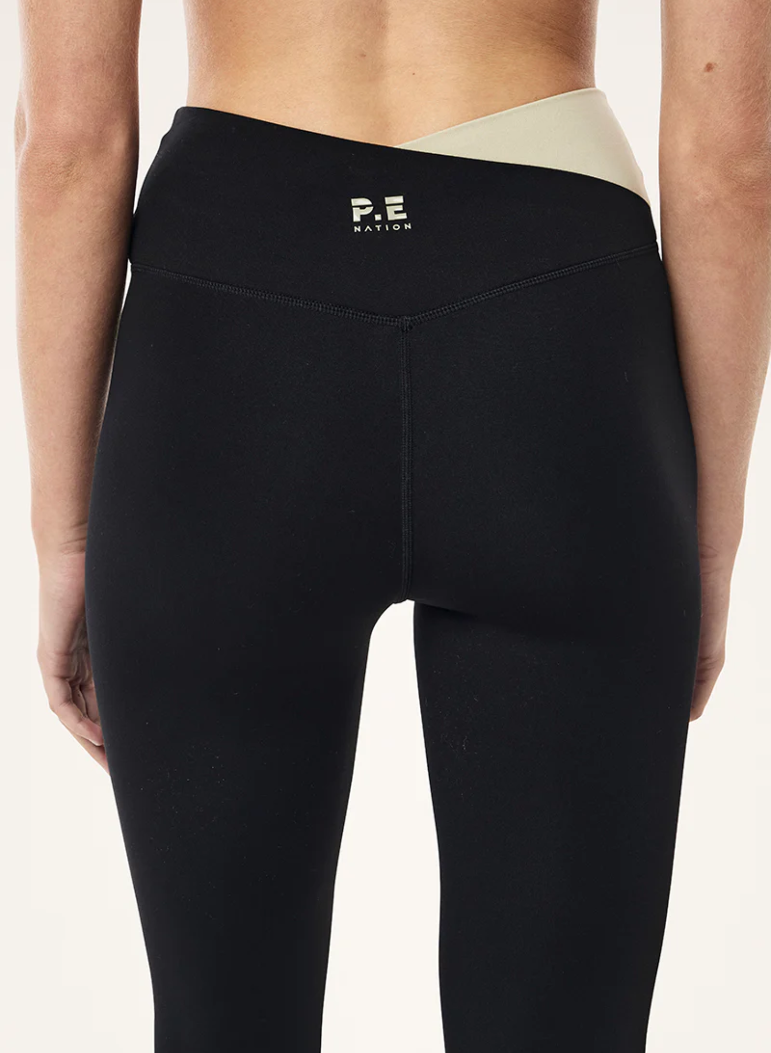 Wander Full Length Legging in Black & Biscuit