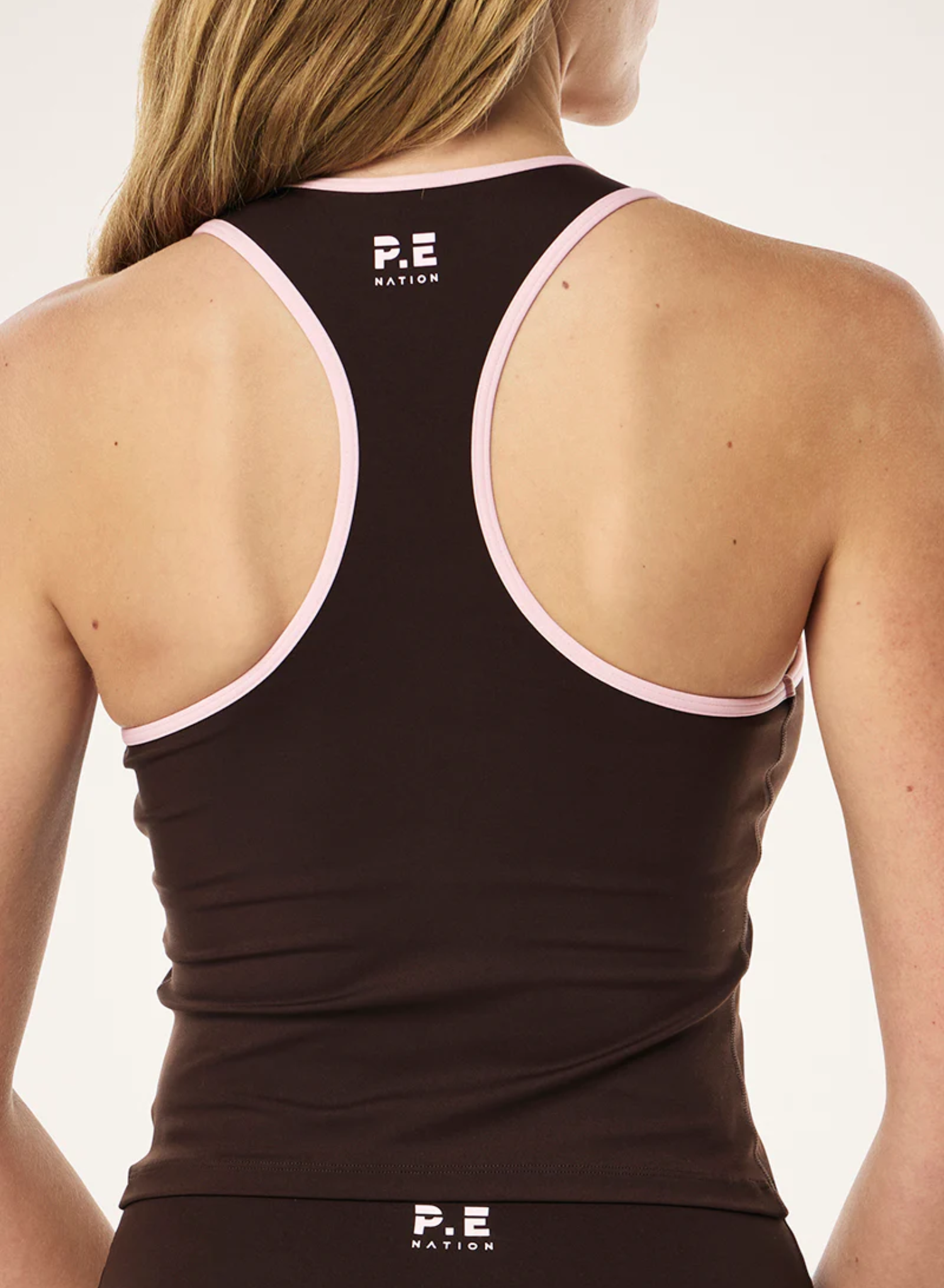 Renewal Tank in Espresso & Chalk Pink