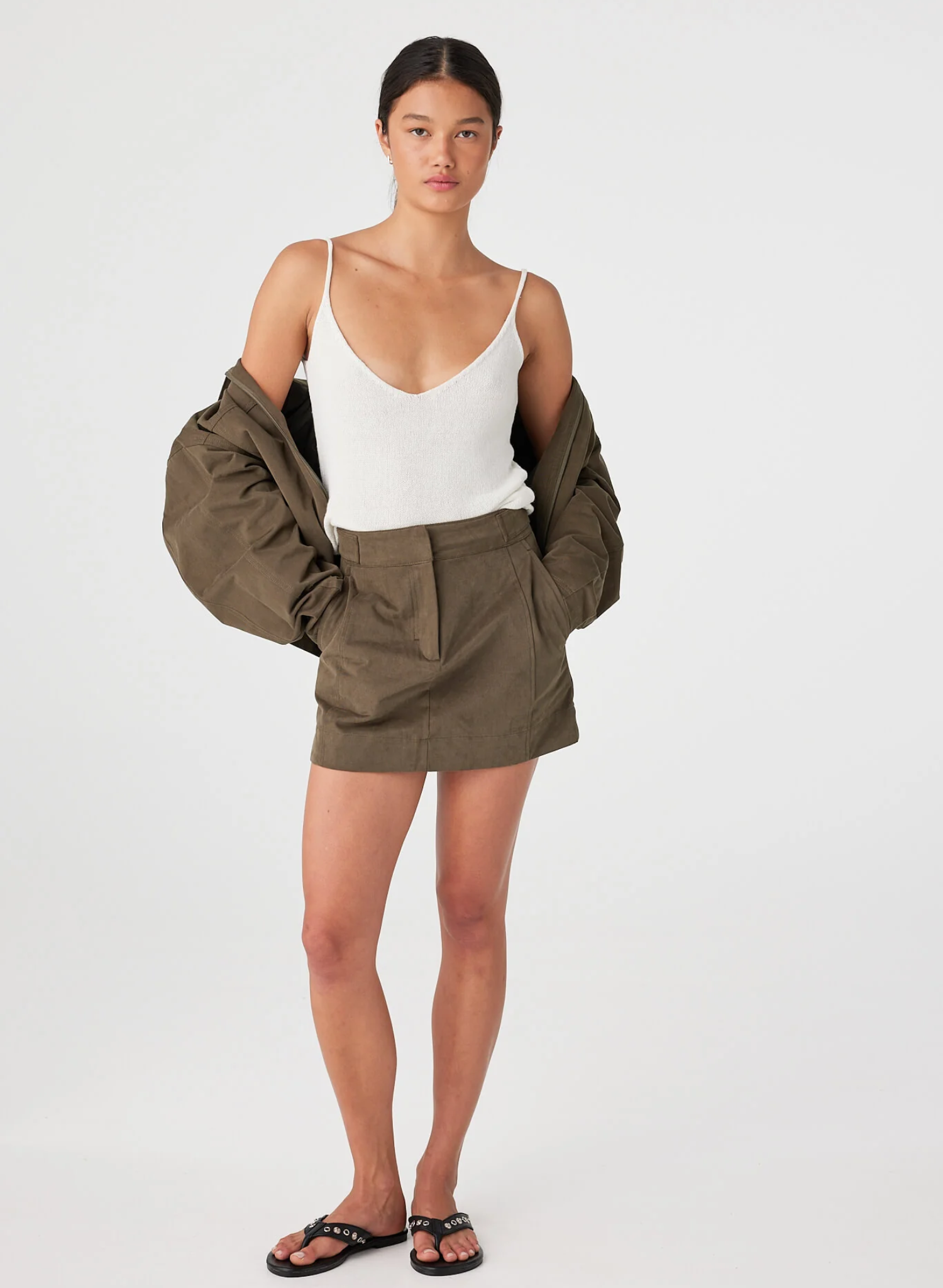 Eames Mini Skirt - Khaki