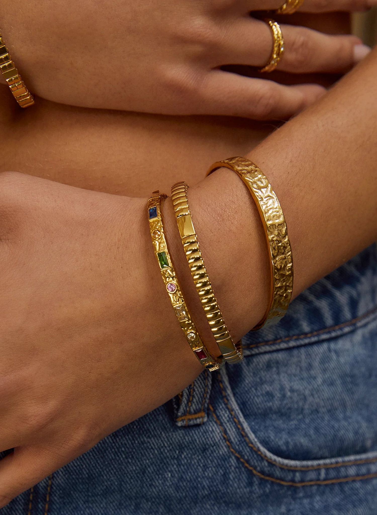 Melrose Gold Cuff Bracelet