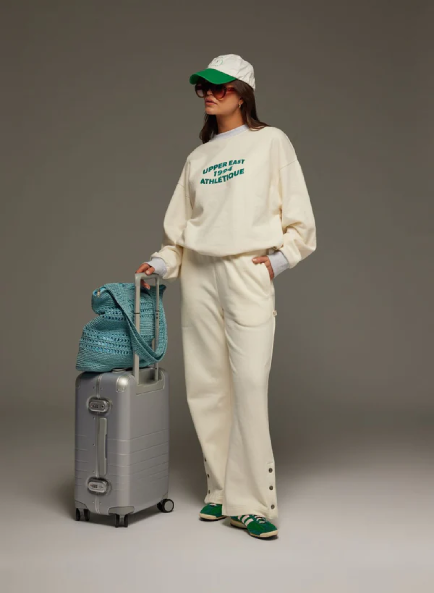 Snap Hem Trackpant in Coconut