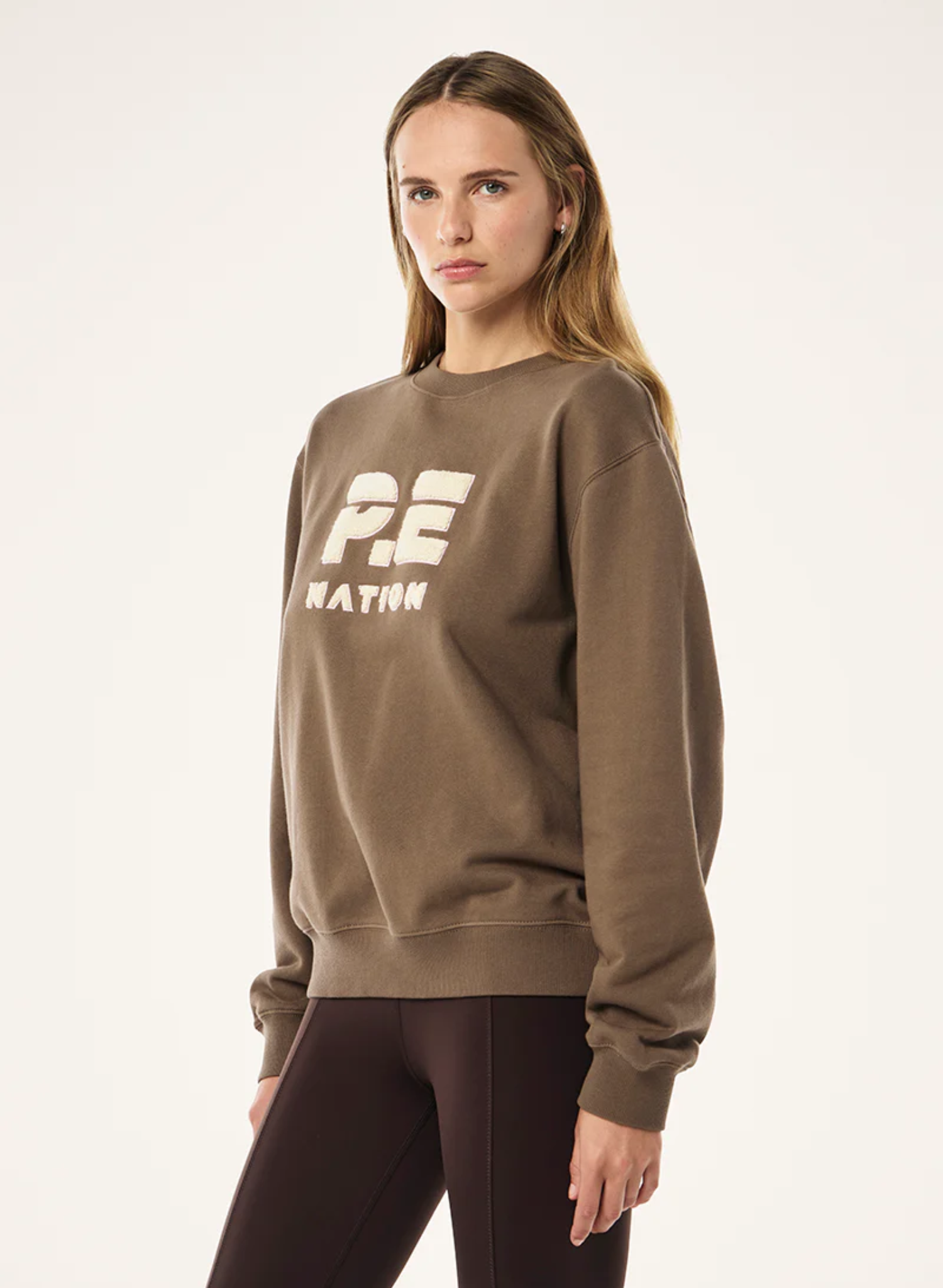 Heads Up Boucle Sweat in Walnut