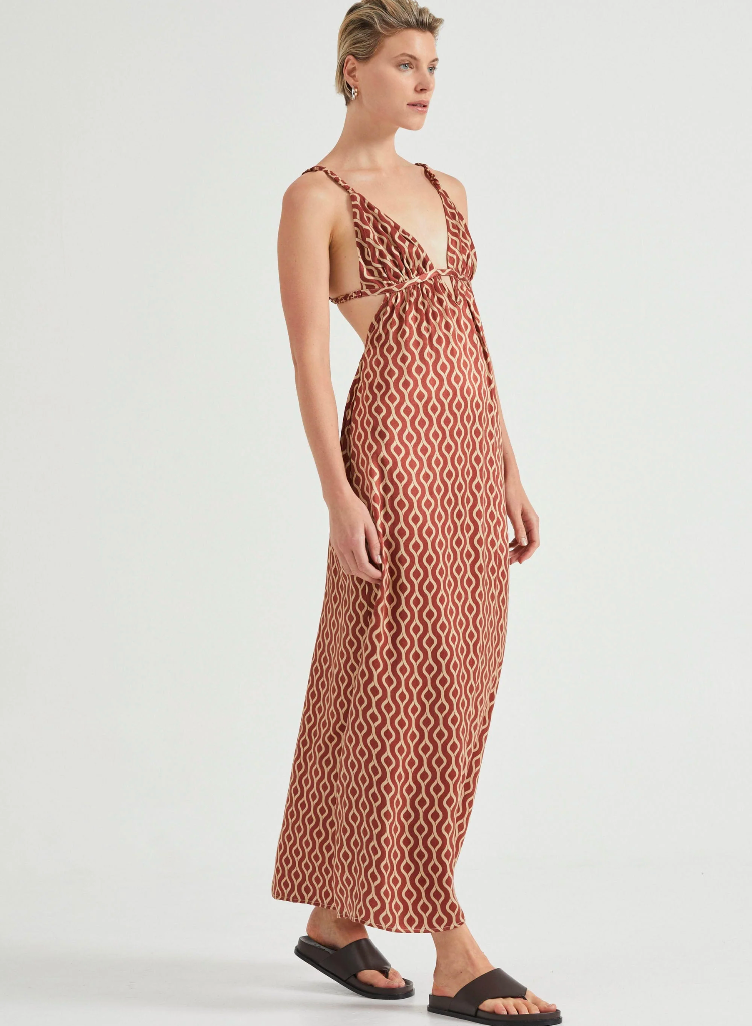 Voyage Triangle Maxi Dress in Tile