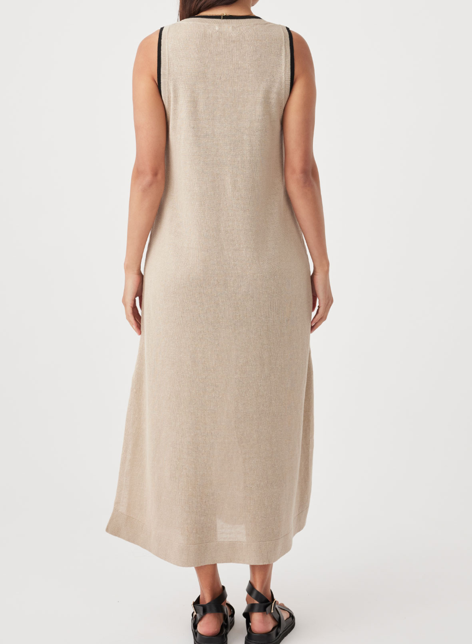 Brie Long Dress in Taupe