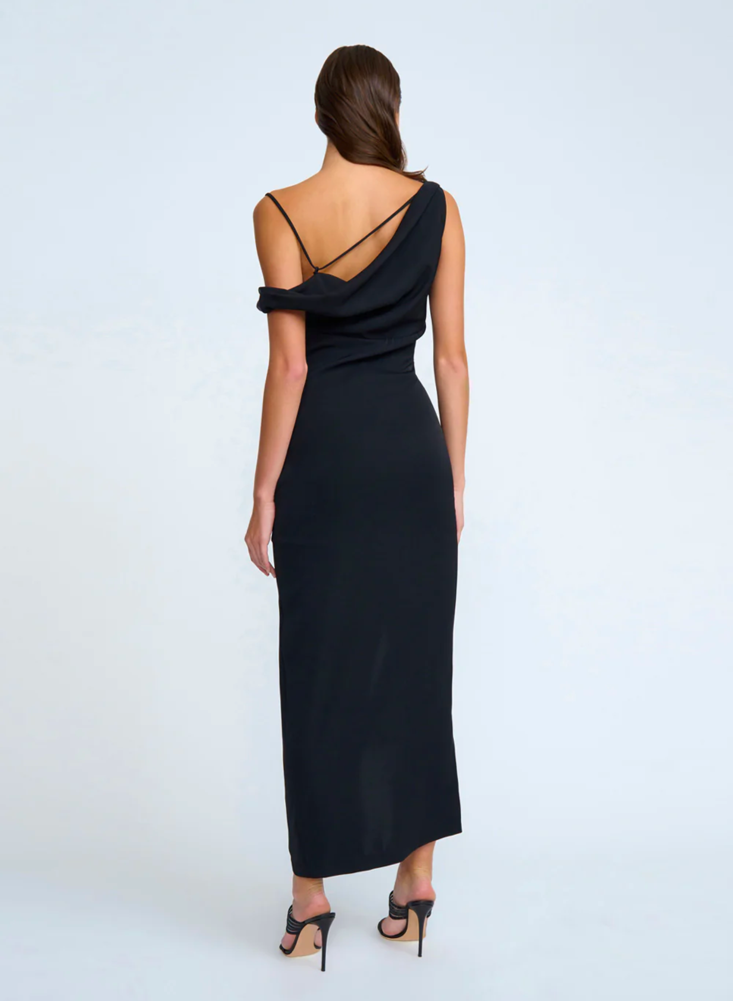 Nadel Asymmetric Split Dress in Black