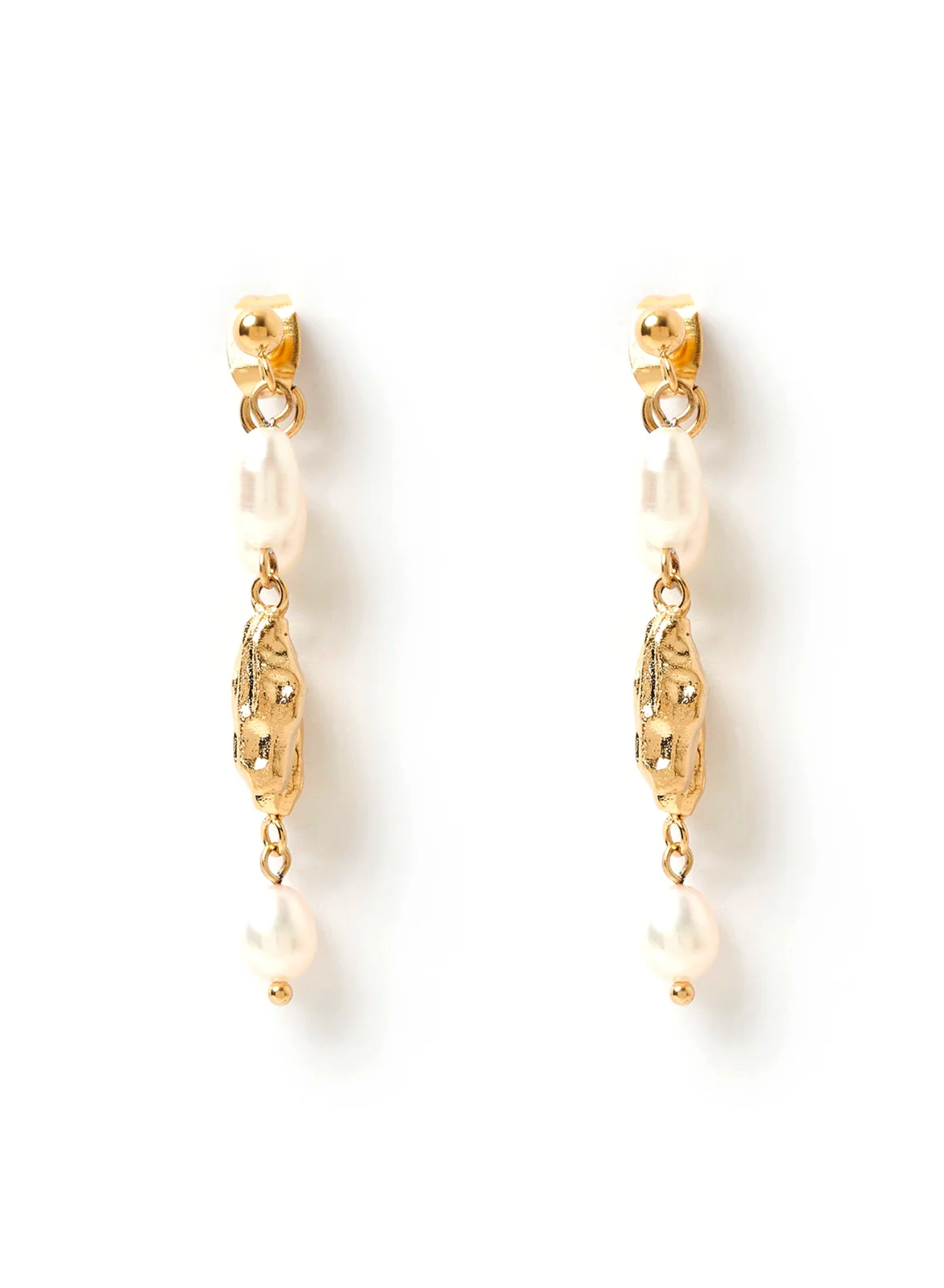 Mimi Pearl & Gold Earrings