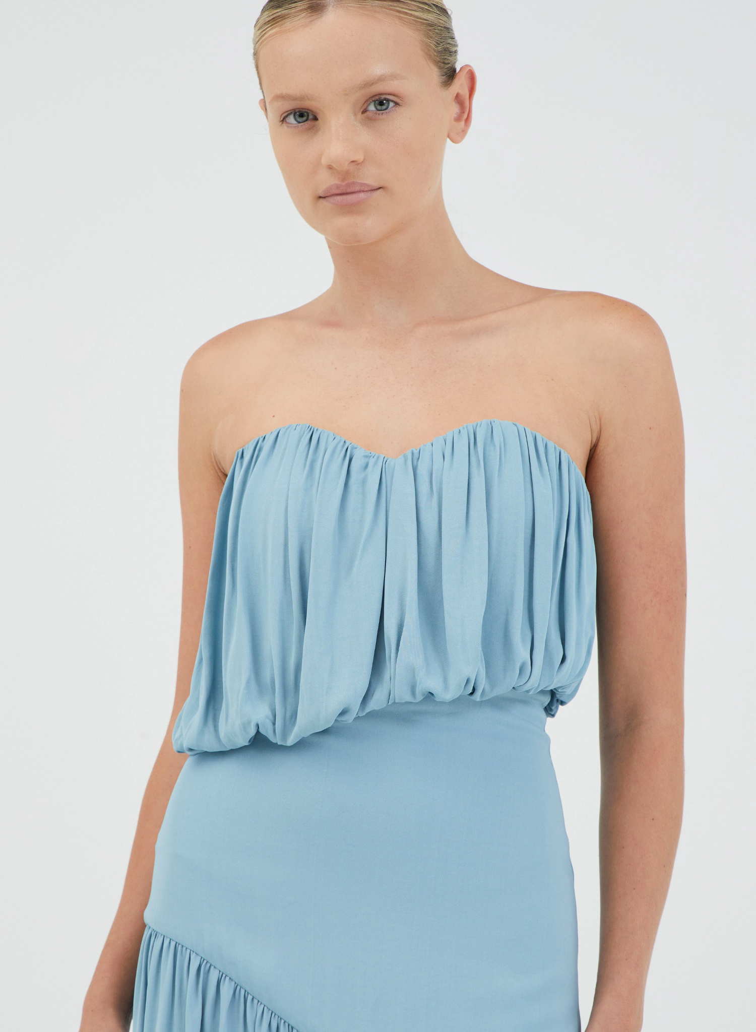 Seraphic Strapless Maxi Dress - Aquatic