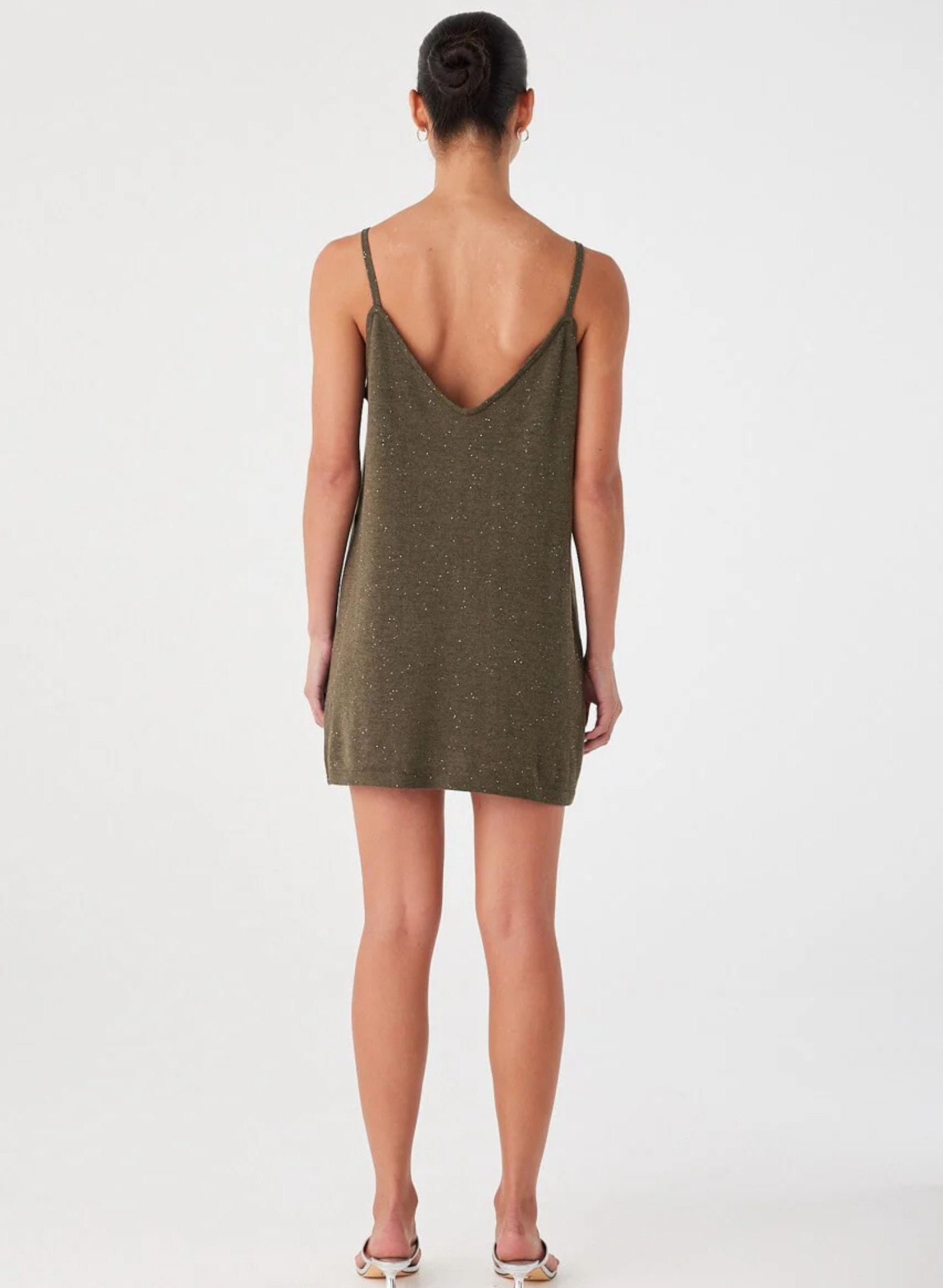 Mira Dress - Olive Sparkle