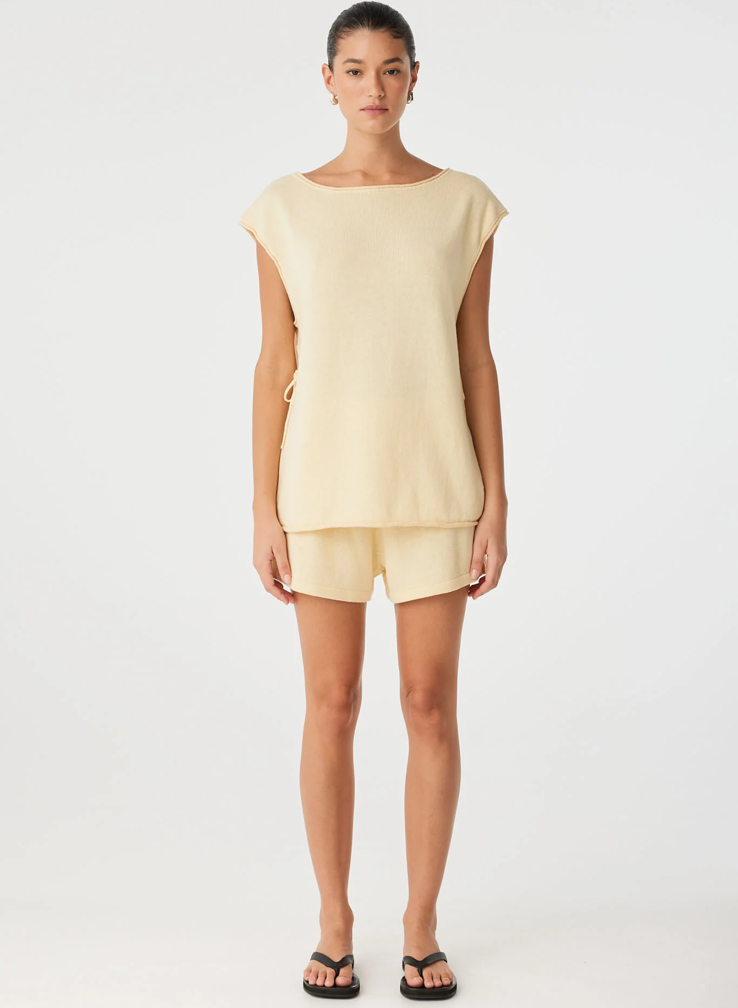 Poppy Side Tie Top - Butter