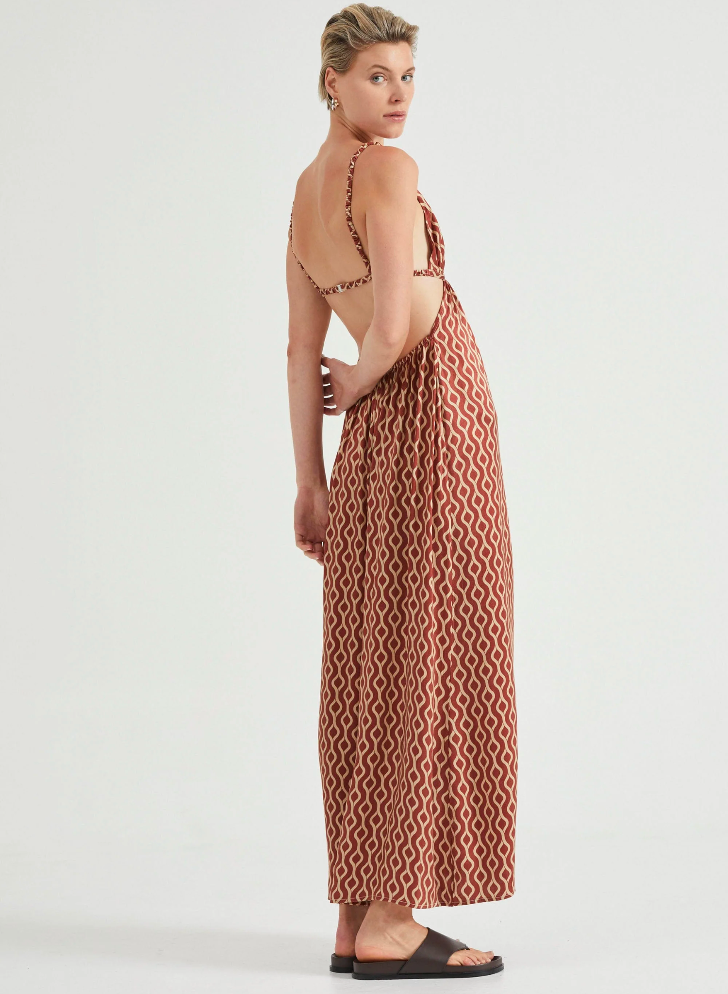 Voyage Triangle Maxi Dress in Tile