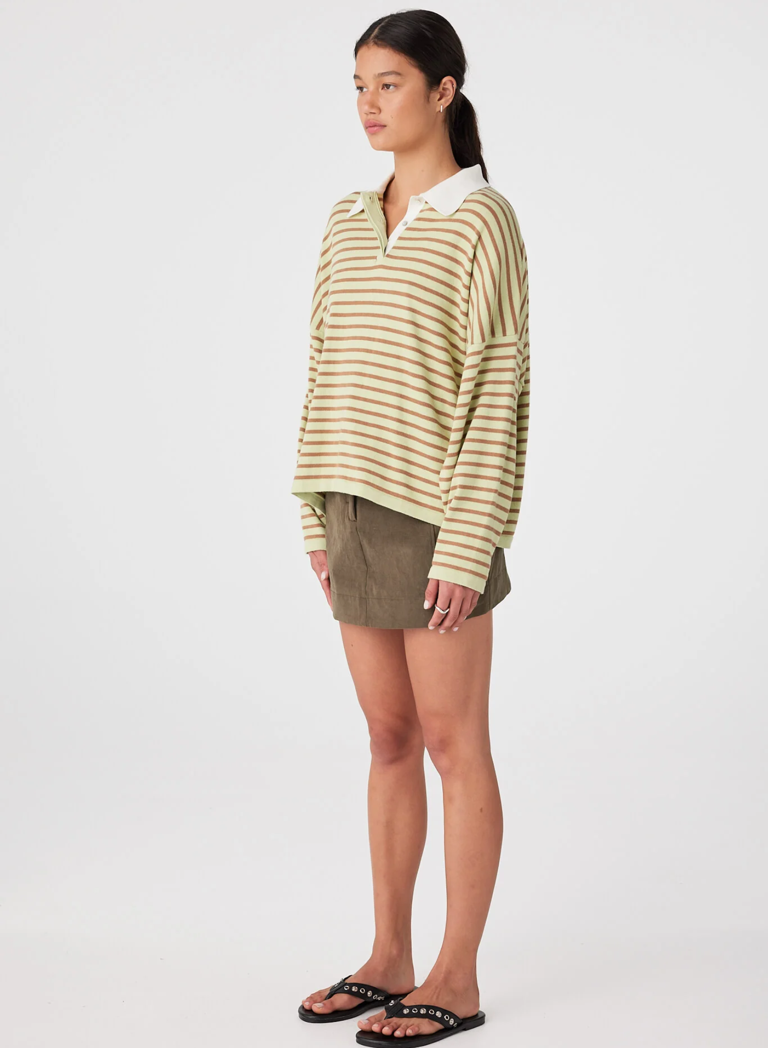 Rayne Knit Jersey - Celery & Pecan
