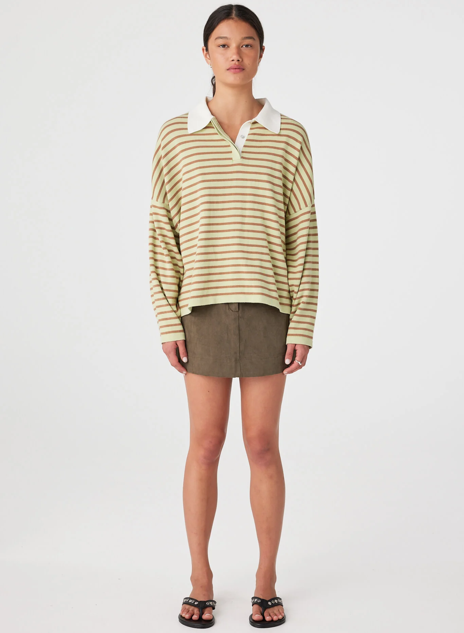 Rayne Knit Jersey - Celery & Pecan