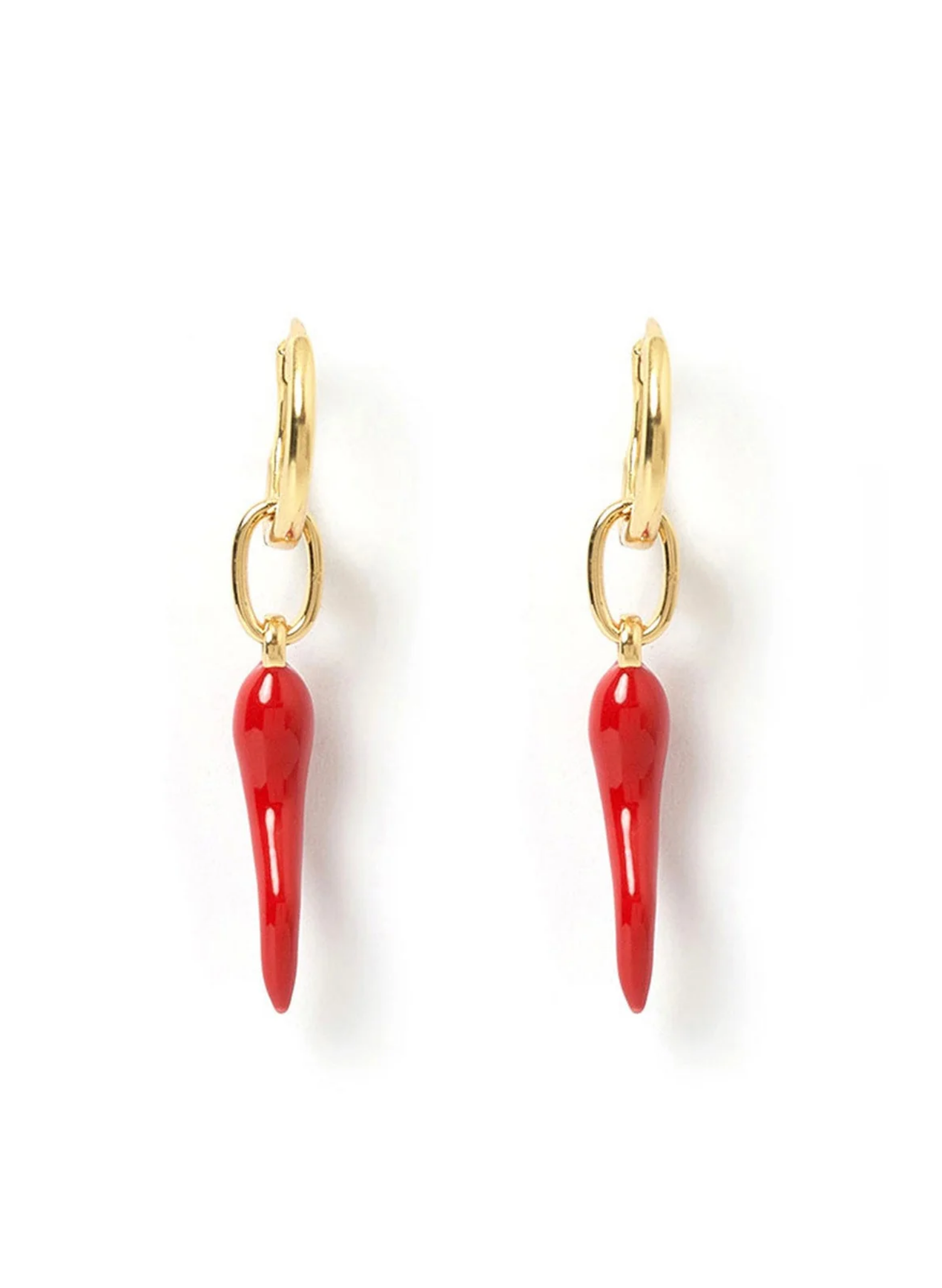 Cornicello Red Charm Earrings
