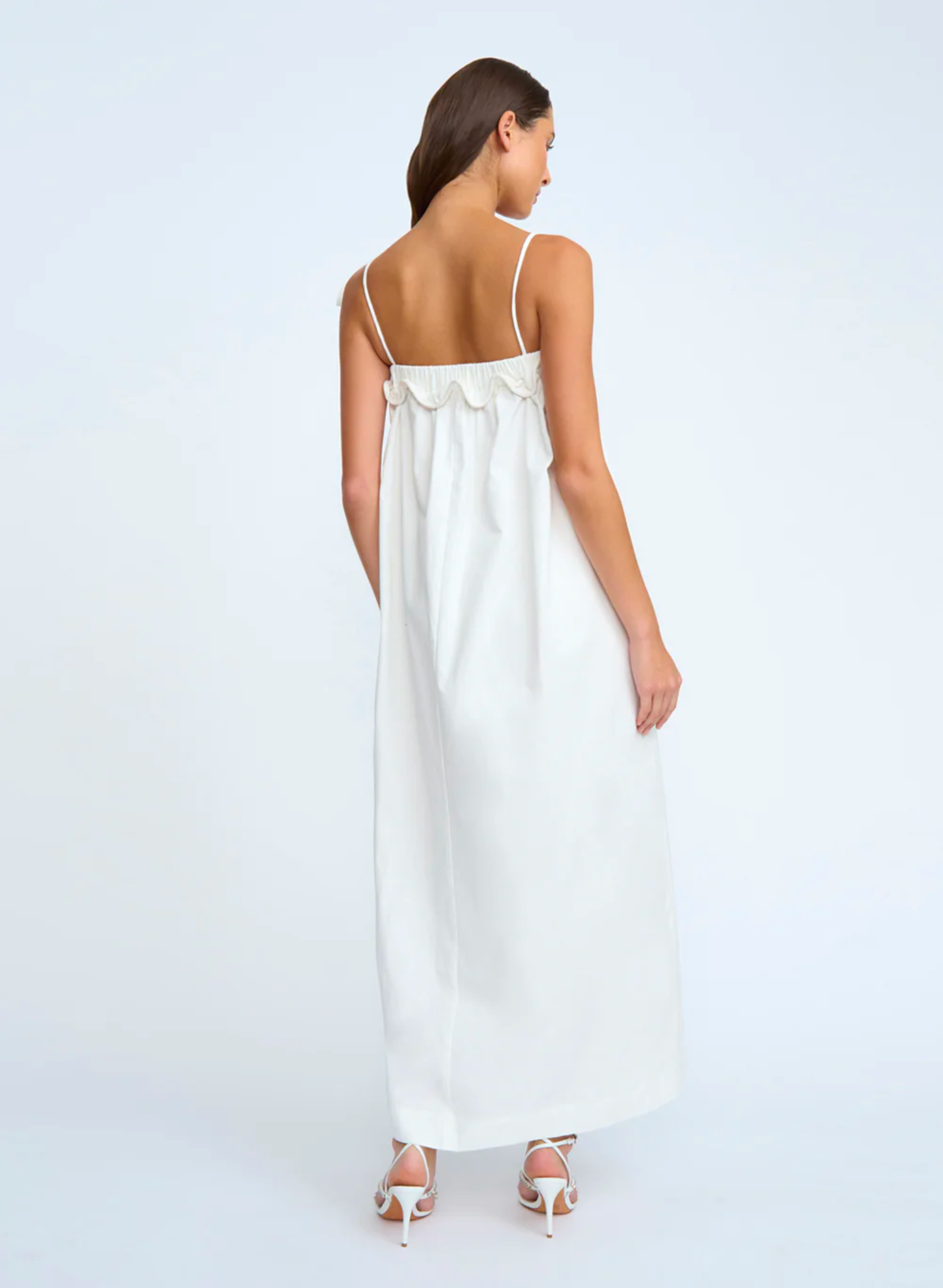 Flora Pipe Sundress in Ivory