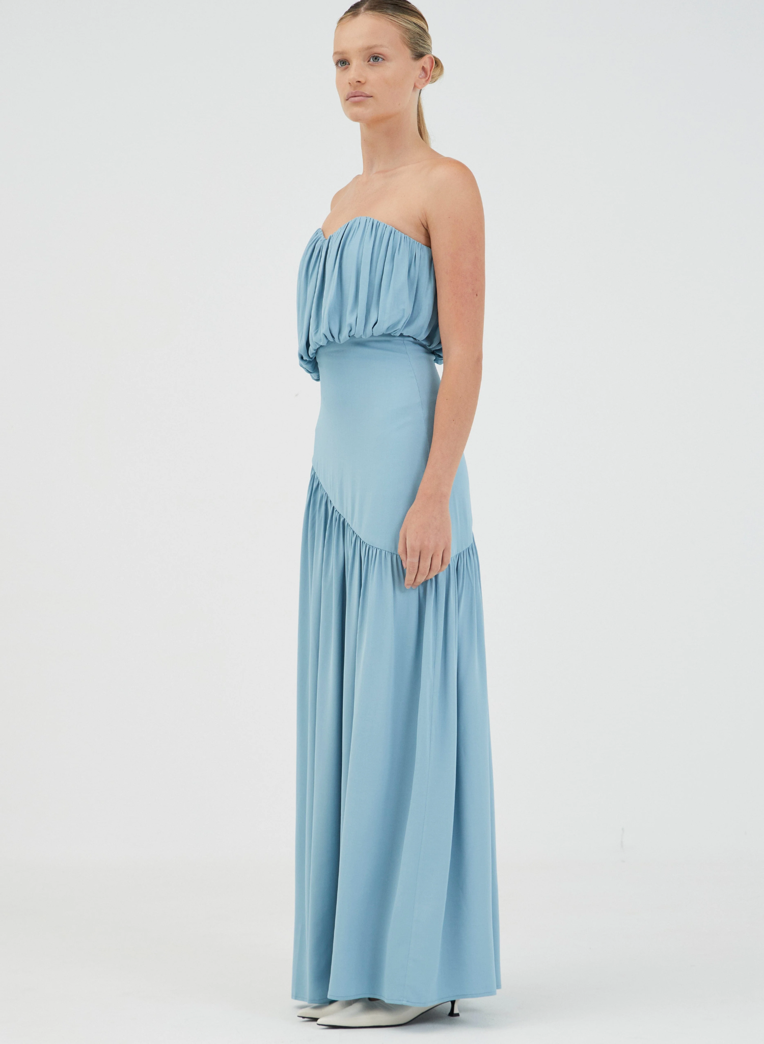Seraphic Strapless Maxi Dress - Aquatic