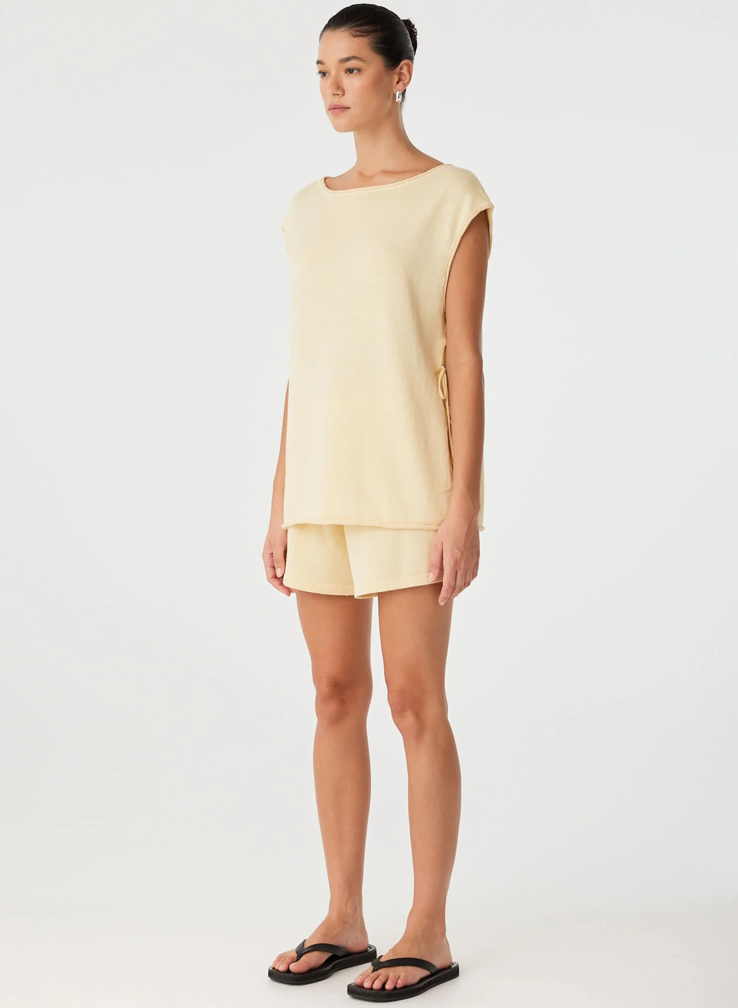 Poppy Side Tie Top - Butter