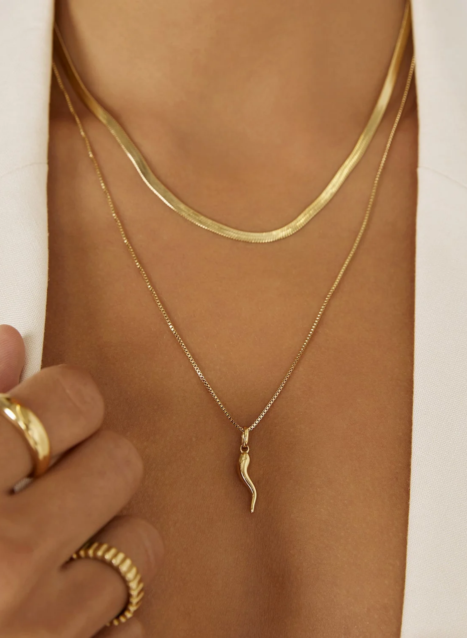 Cornicello Gold Charm Necklace