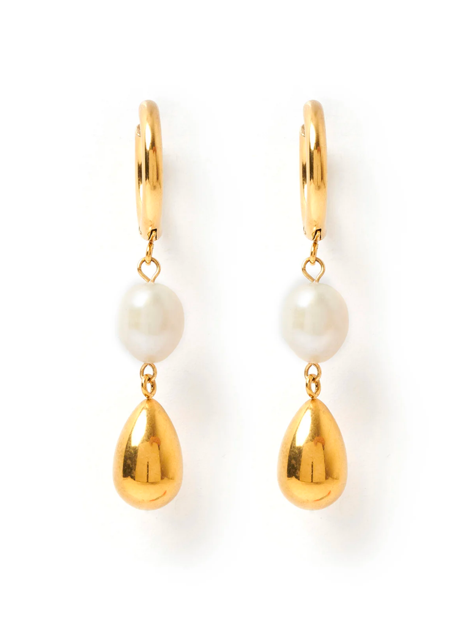 Arianna Pearl and Gold Earrings