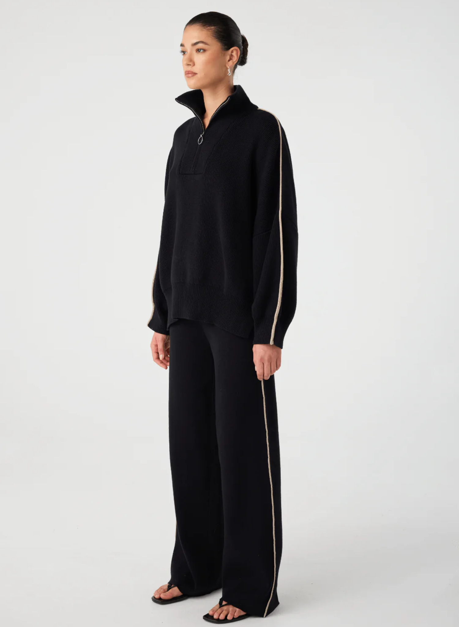 Milan Pant - Black/Taupe