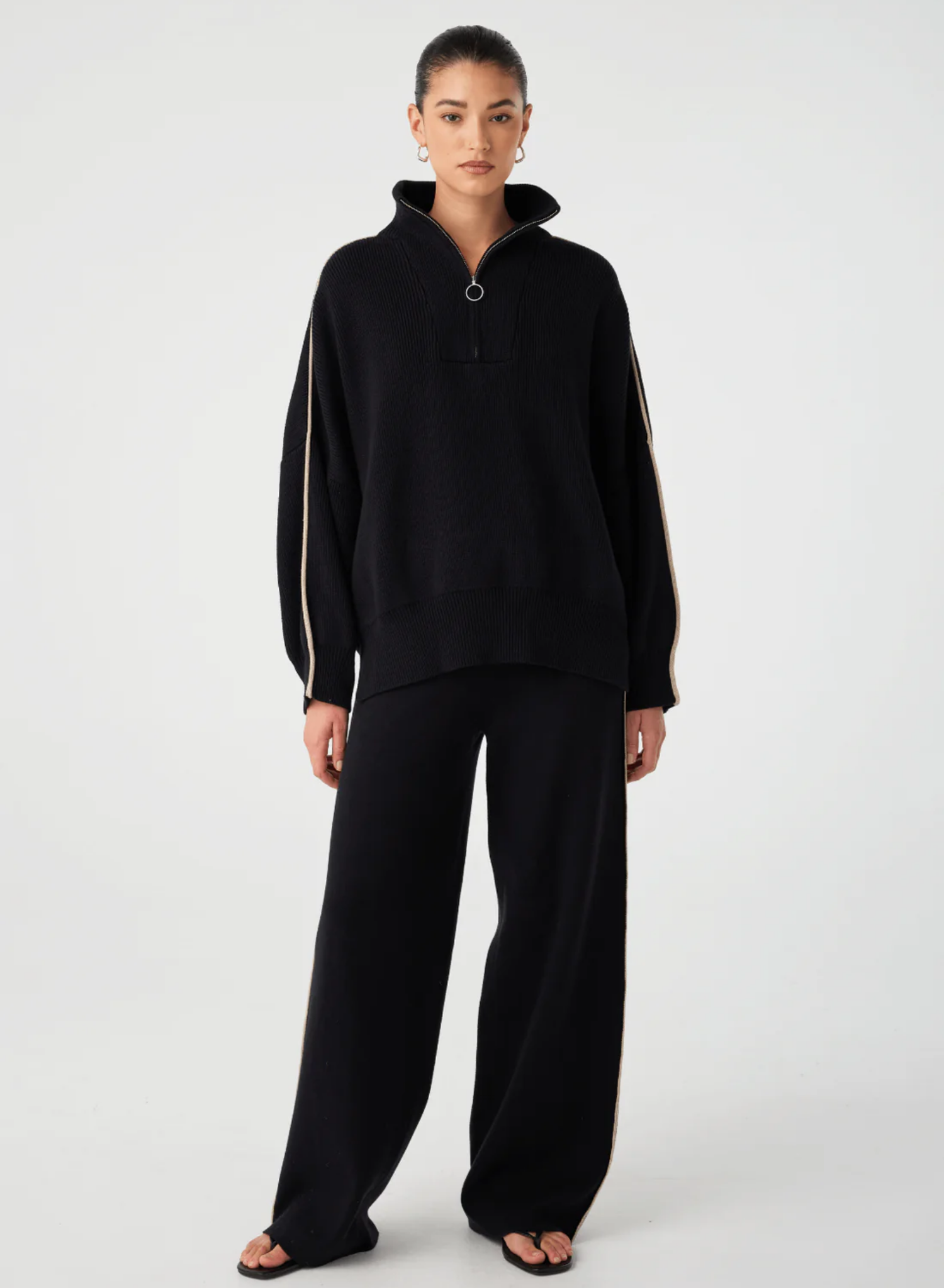 Milan Pant - Black/Taupe