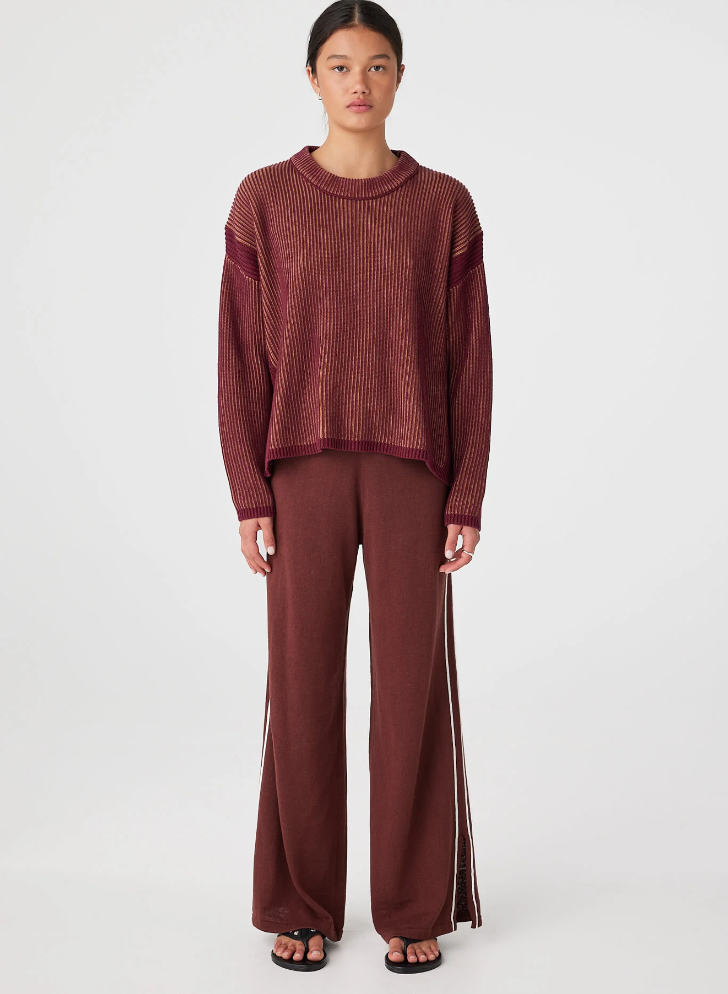Josie Sweater | Merlot & Pecan