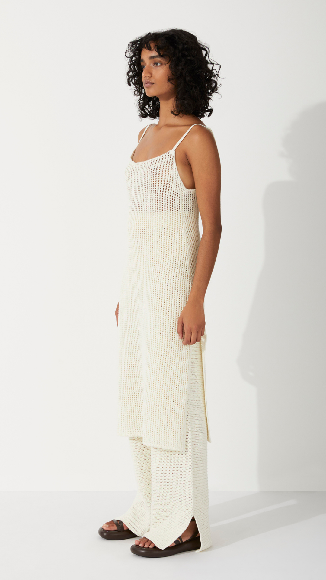 Milk Cotton Crochet Dress