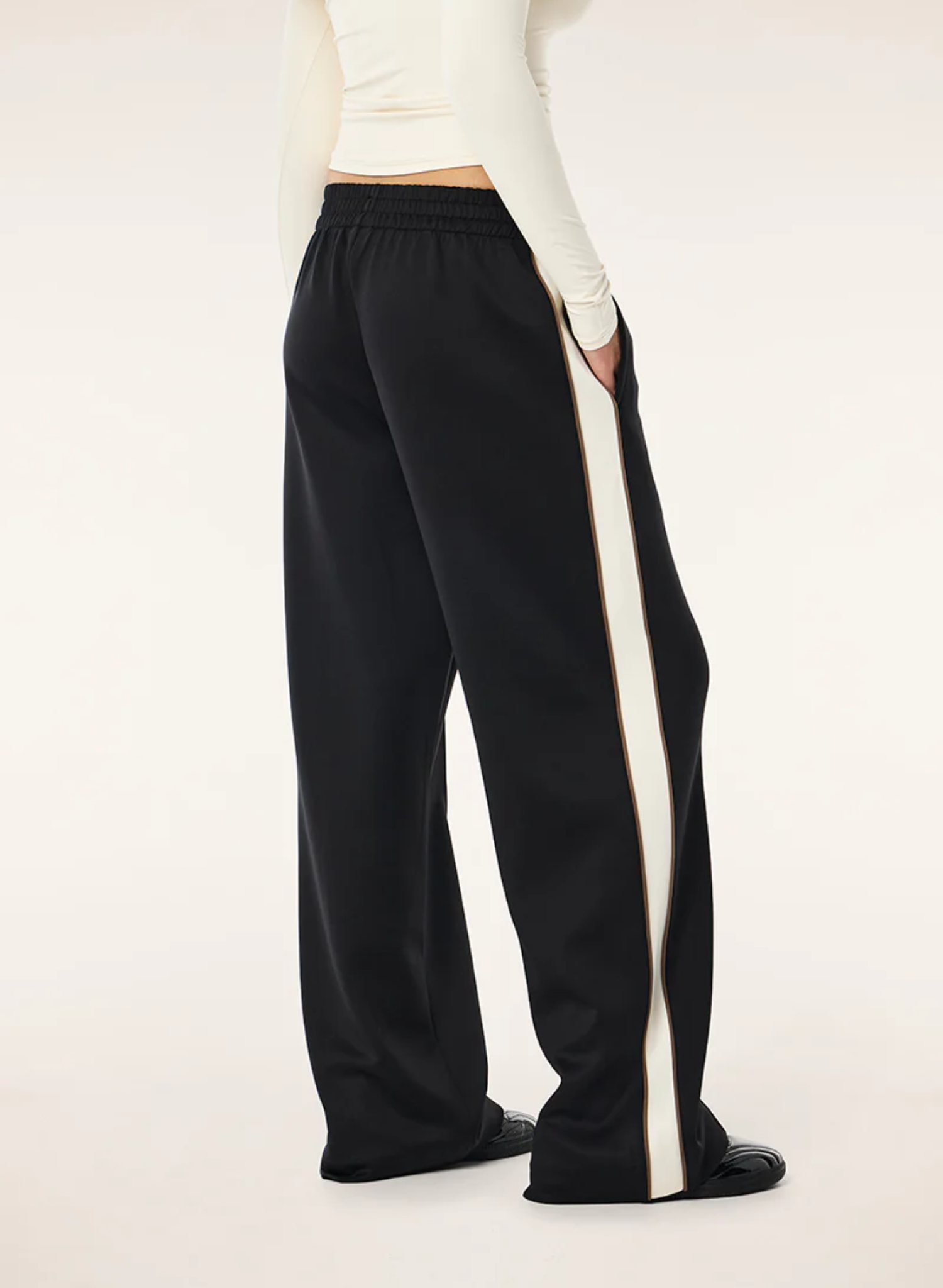 Man Down Trackpant in Black & Walnut