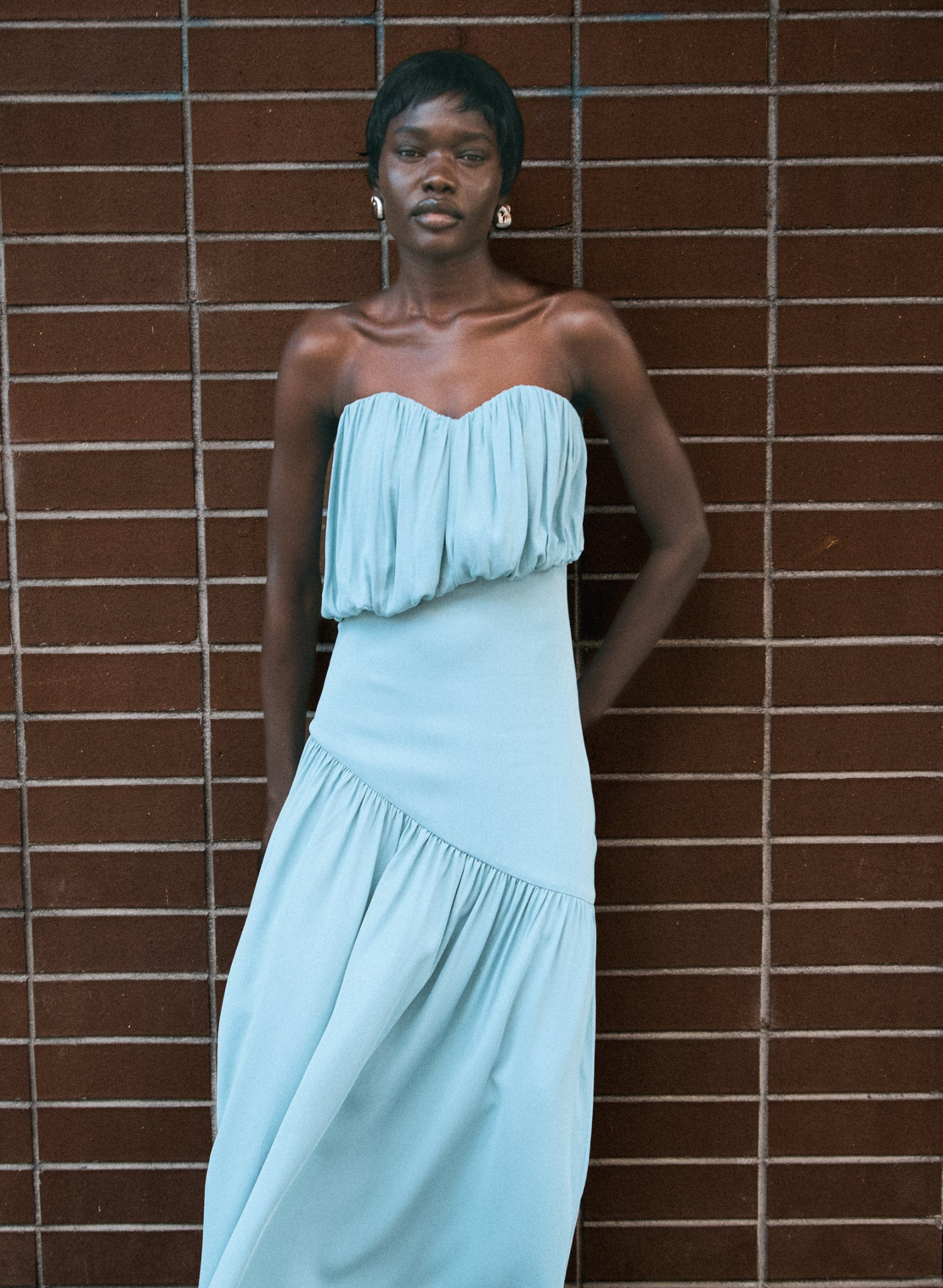 Seraphic Strapless Maxi Dress - Aquatic