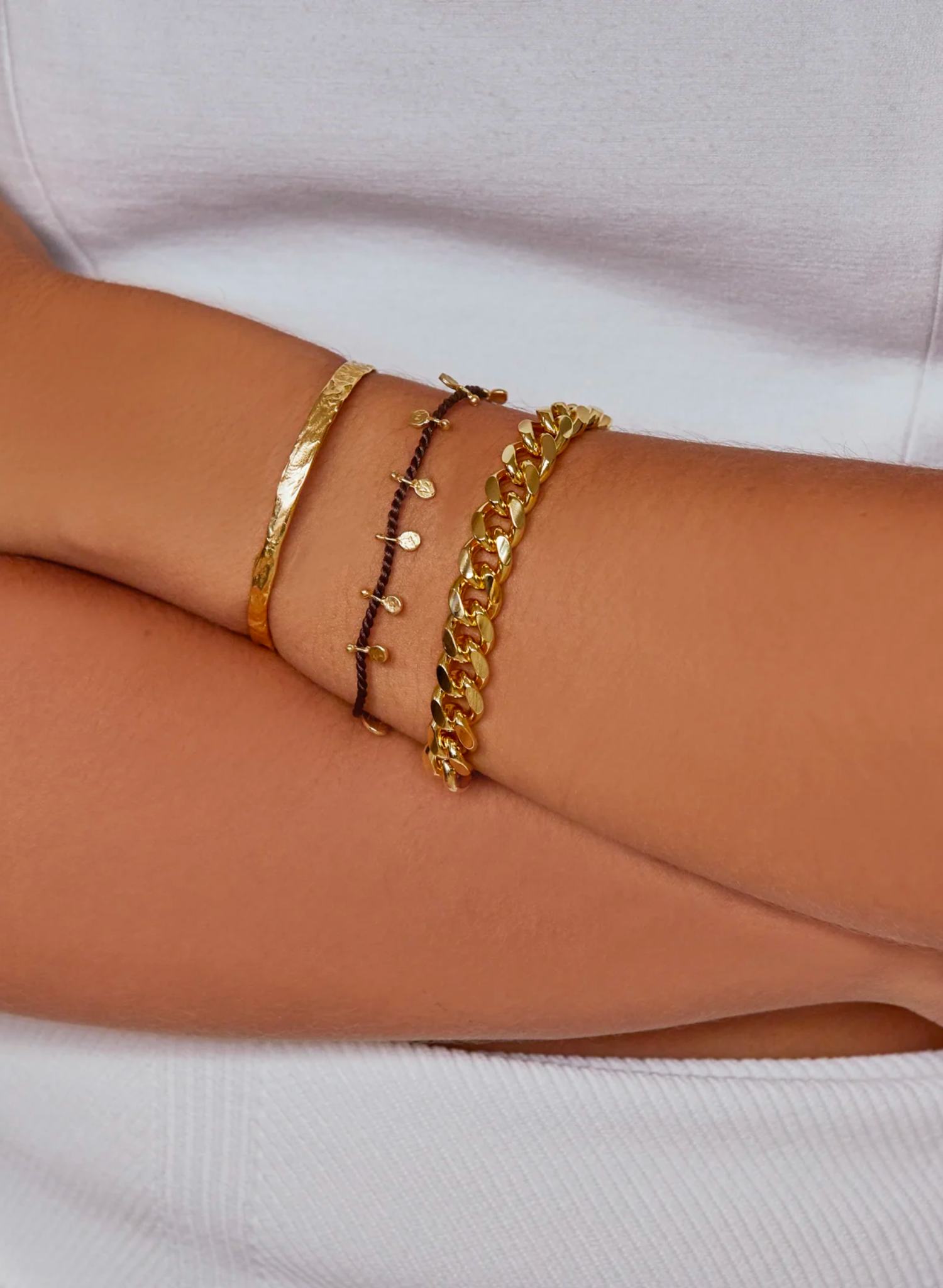 Helios Gold Cuff Bracelet