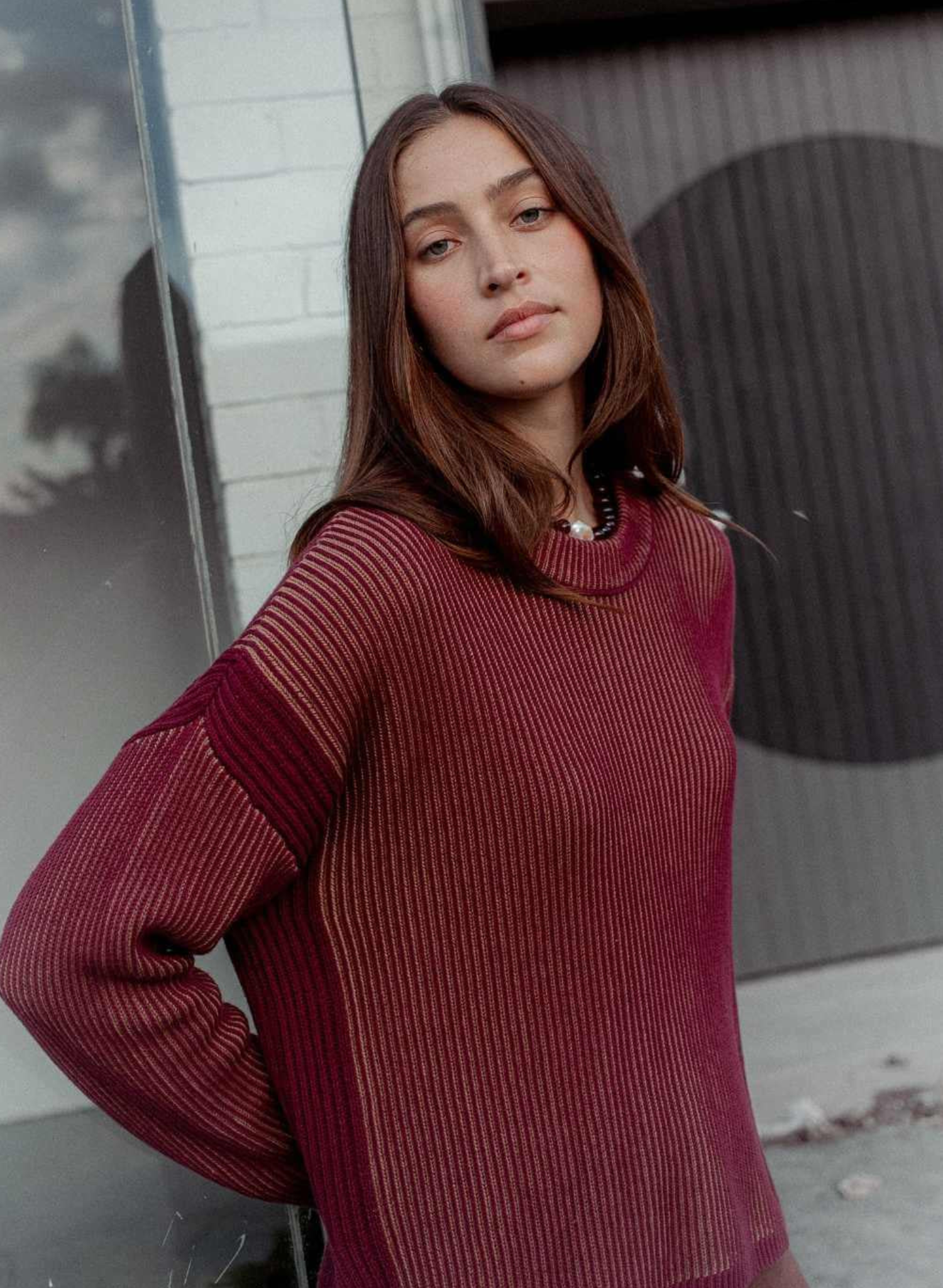 Josie Sweater | Merlot & Pecan