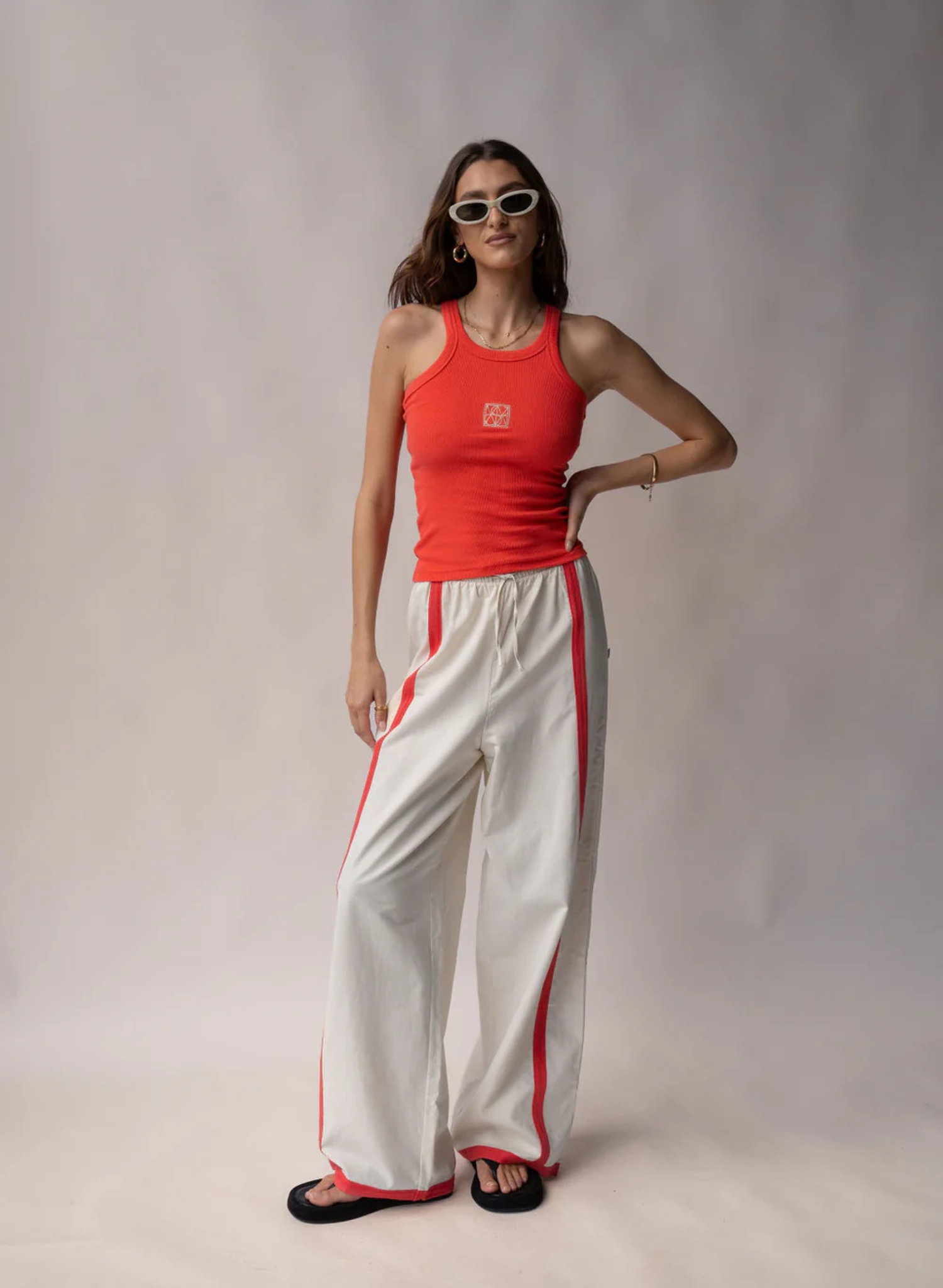 Del Mar Pant in Lobster Red