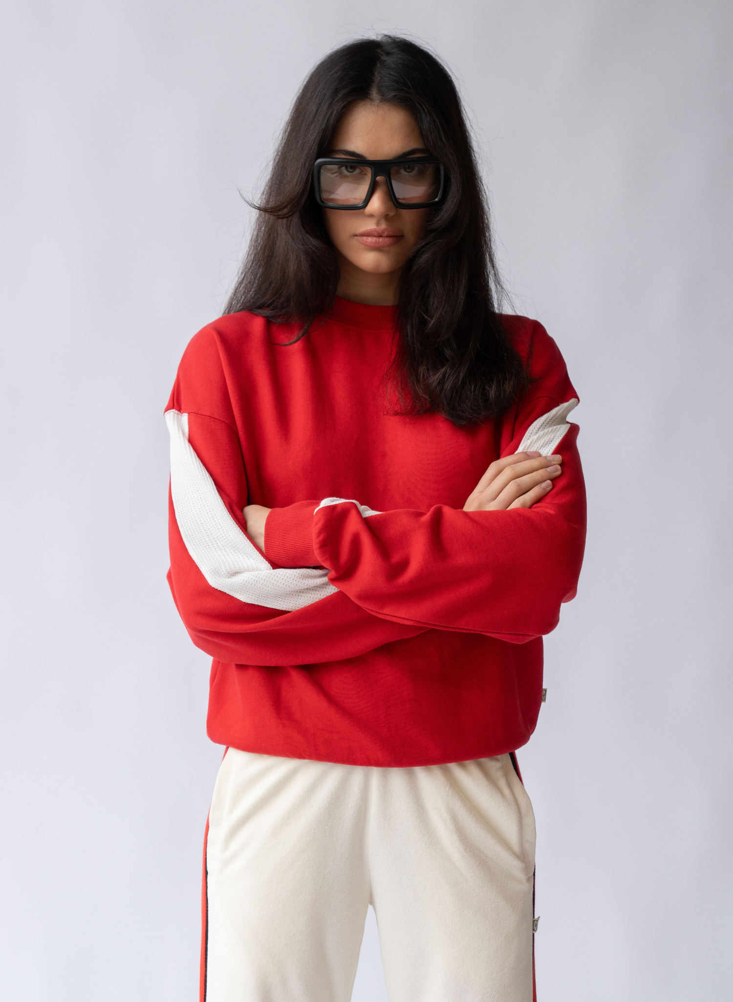 Ciao Bonjour Sweatshirt in Cherry