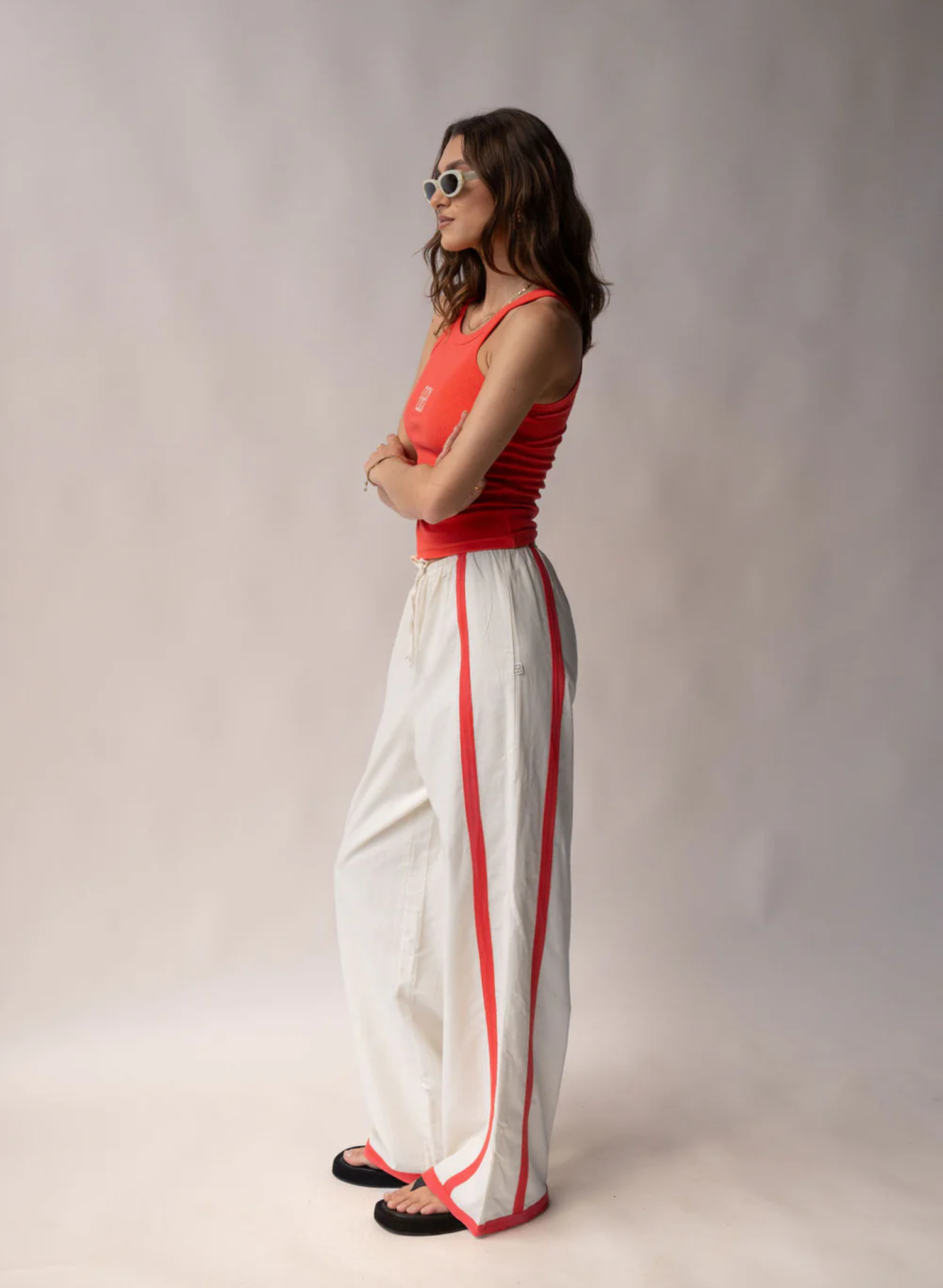 Del Mar Pant in Lobster Red