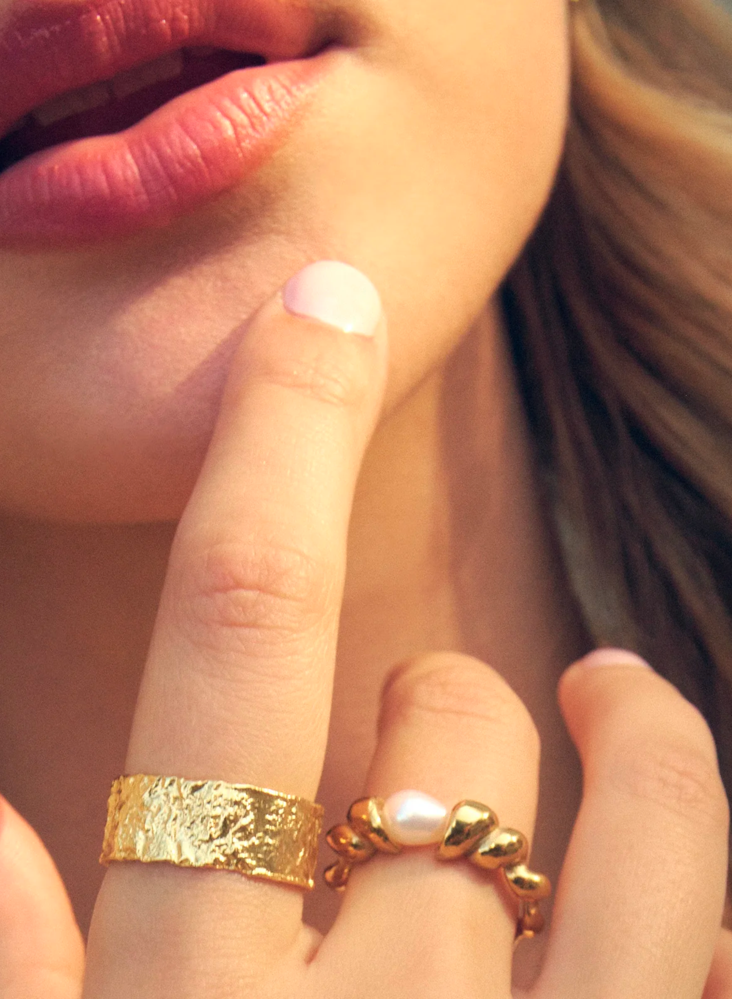 Riviera Gold and Pearl Ring