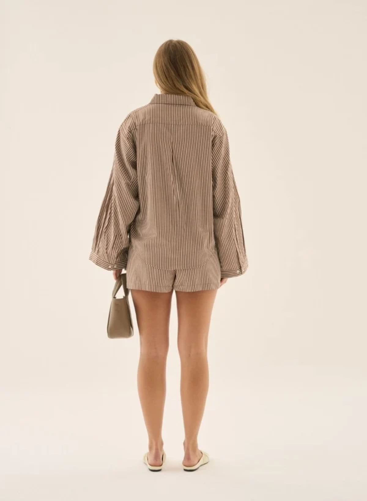 AJ Stripe Short - Chocolate