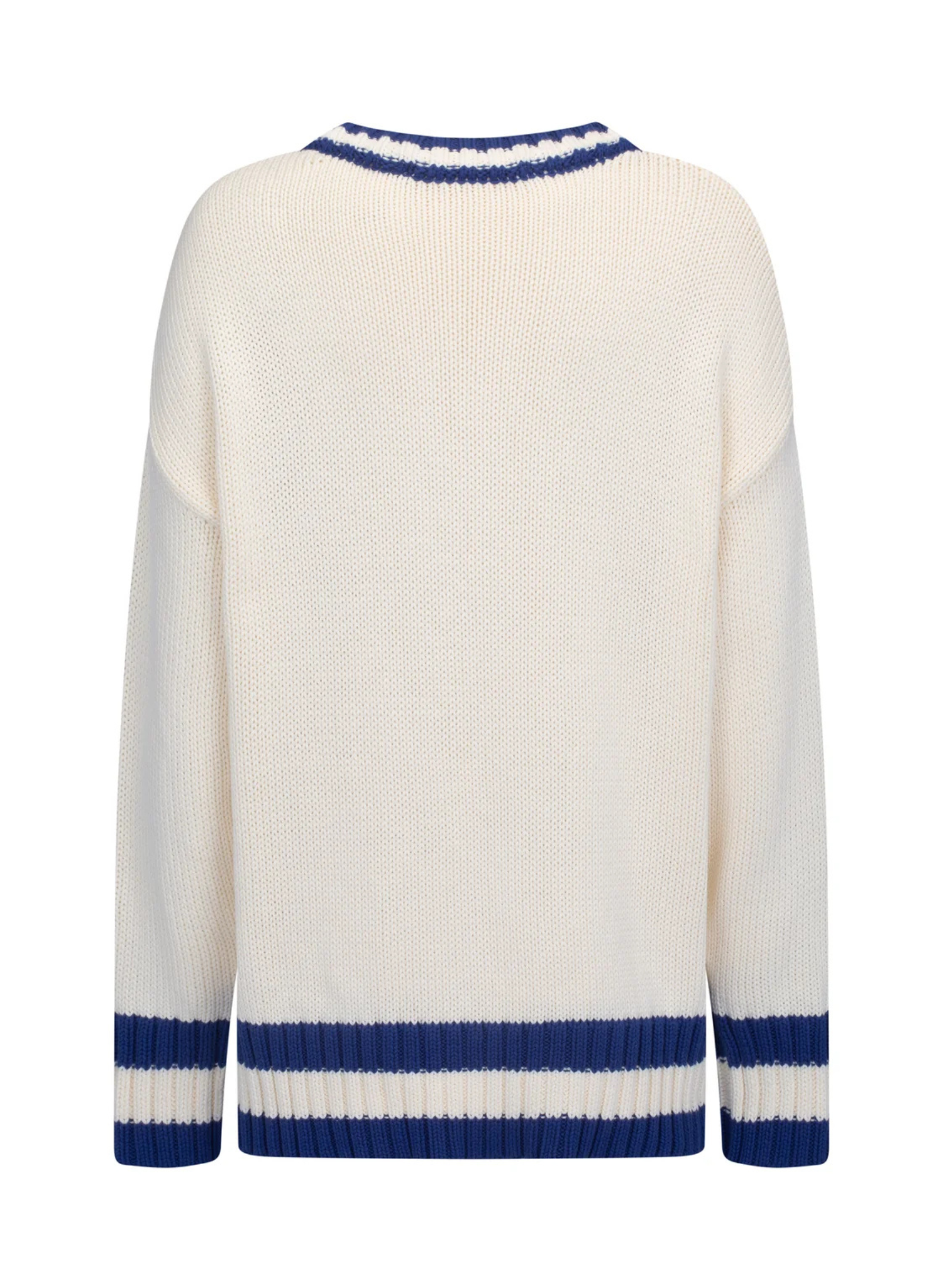 AJ V-Neck Knit Sweater Coconut