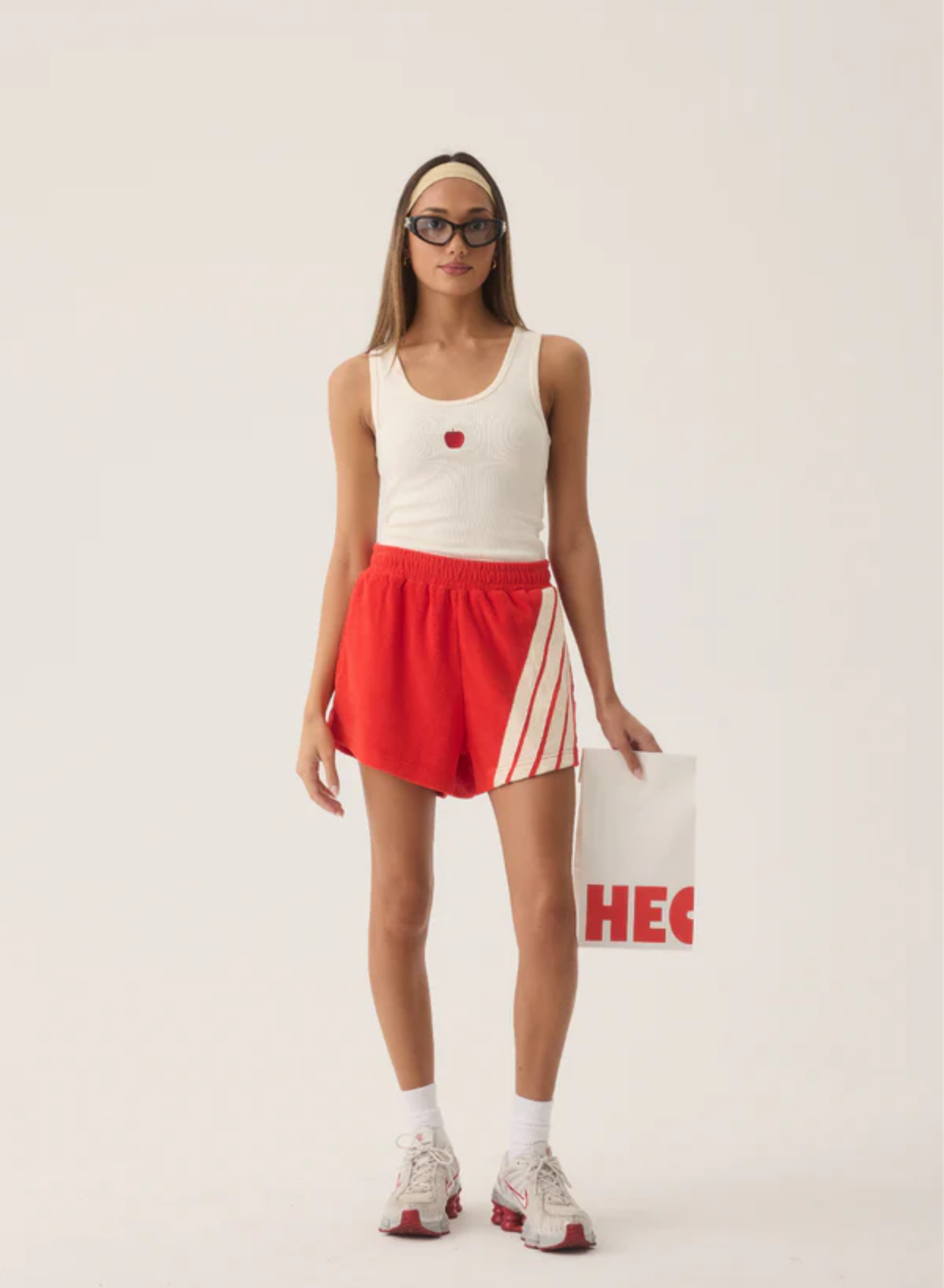 Tropiques Terry Short in Apple Red