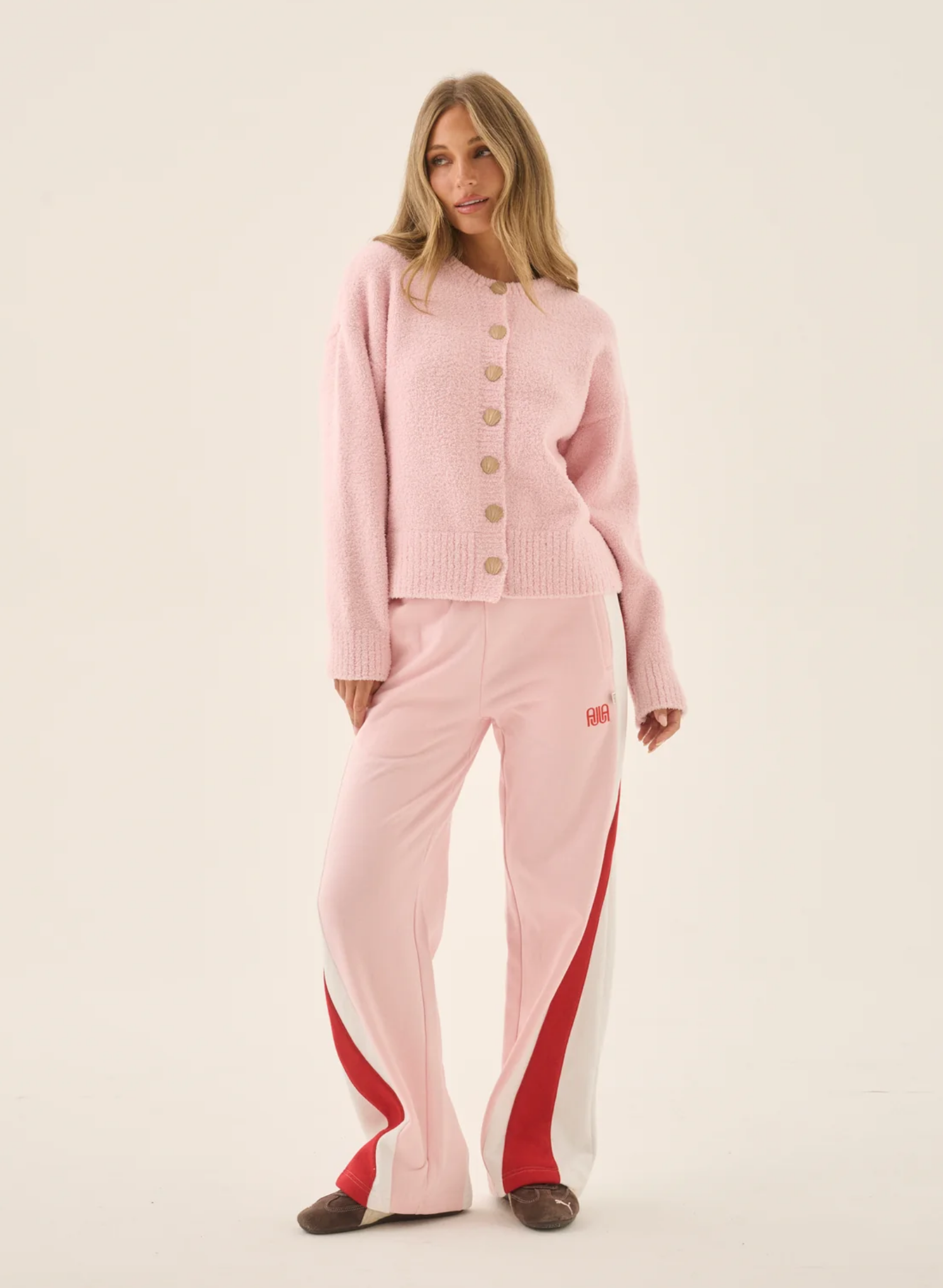 Aimes Shell Cardigan Ballet Pink