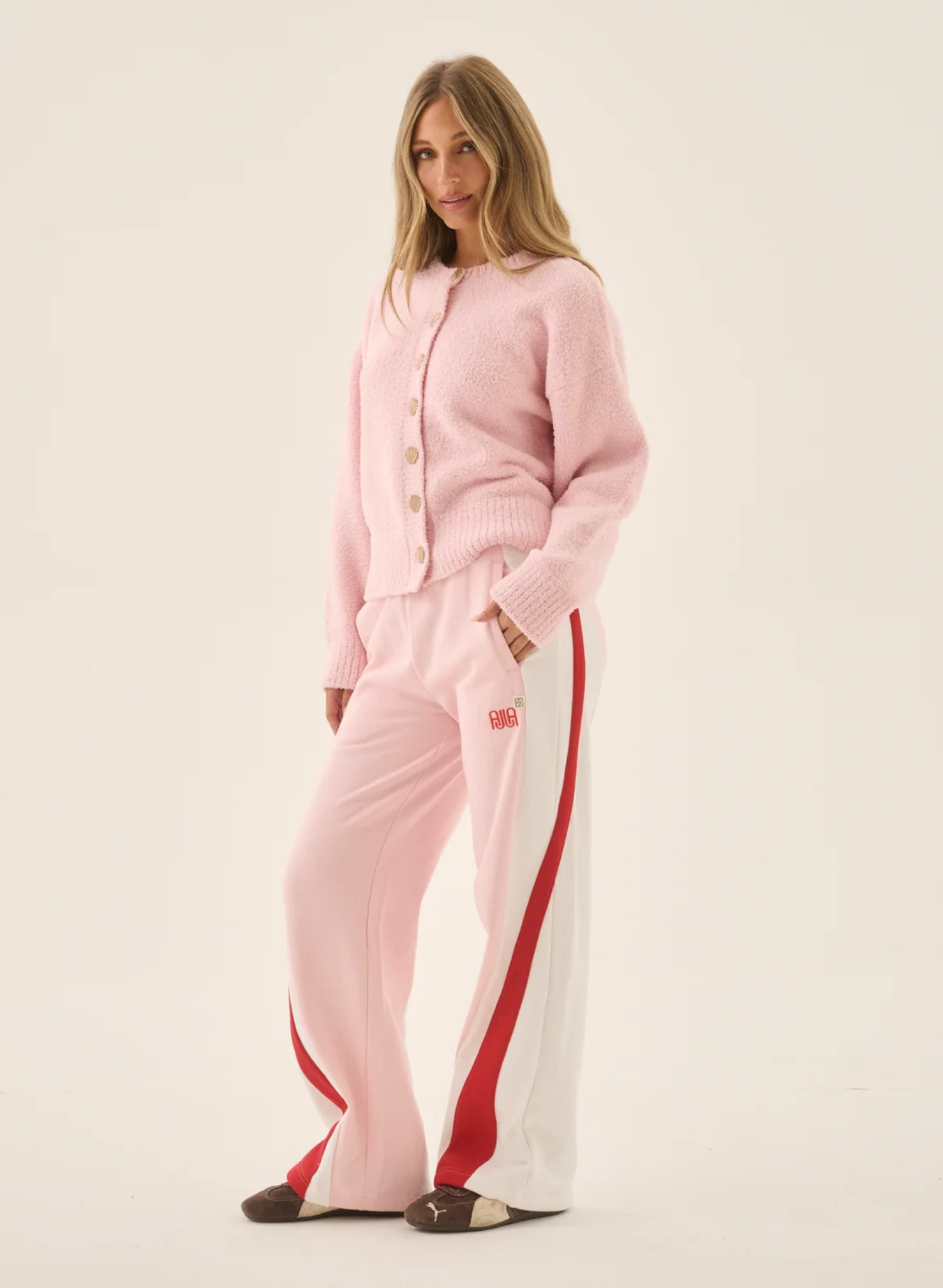 Aimes Shell Cardigan Ballet Pink
