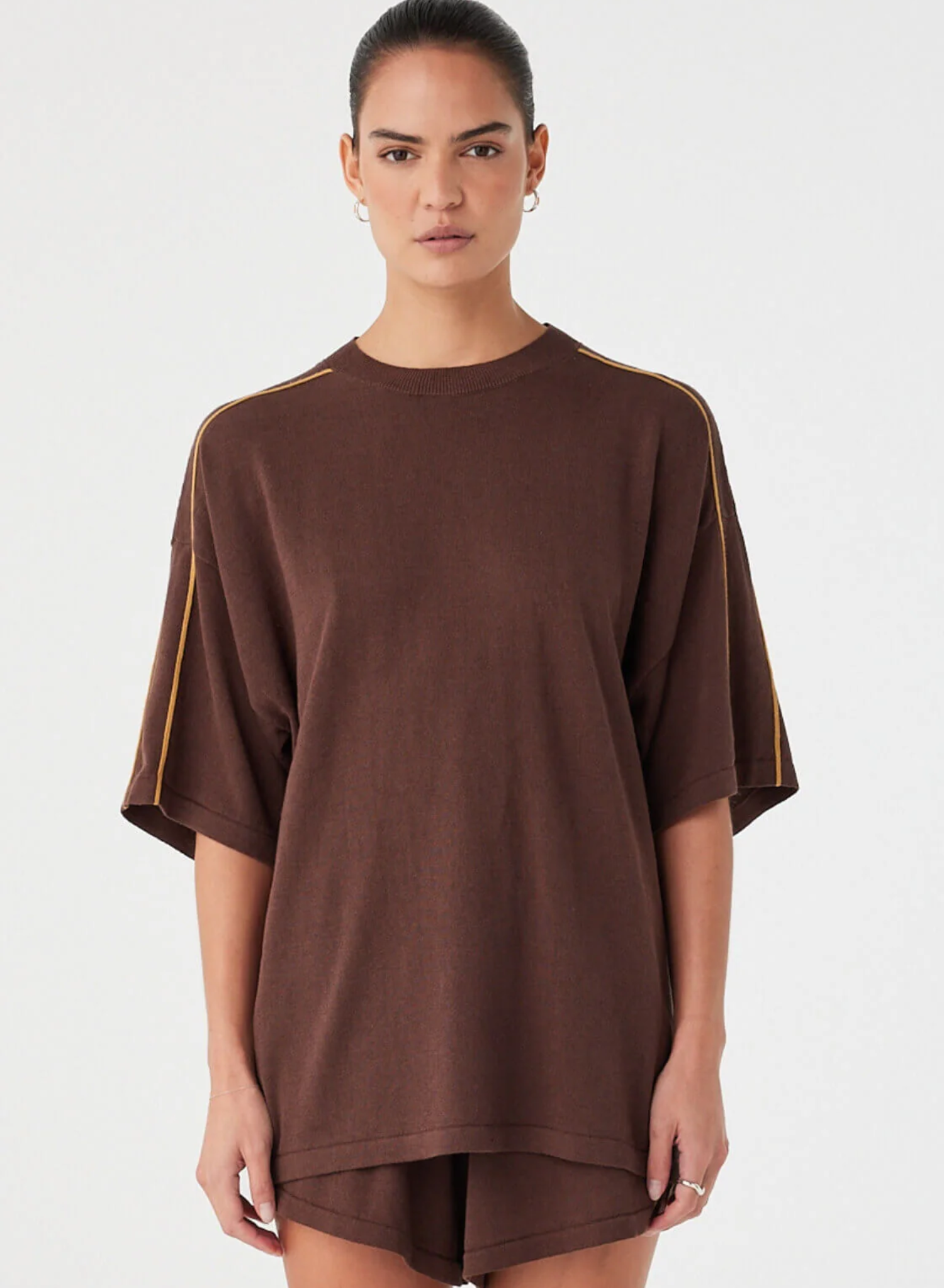 Pippa Oversized Tee - Espresso