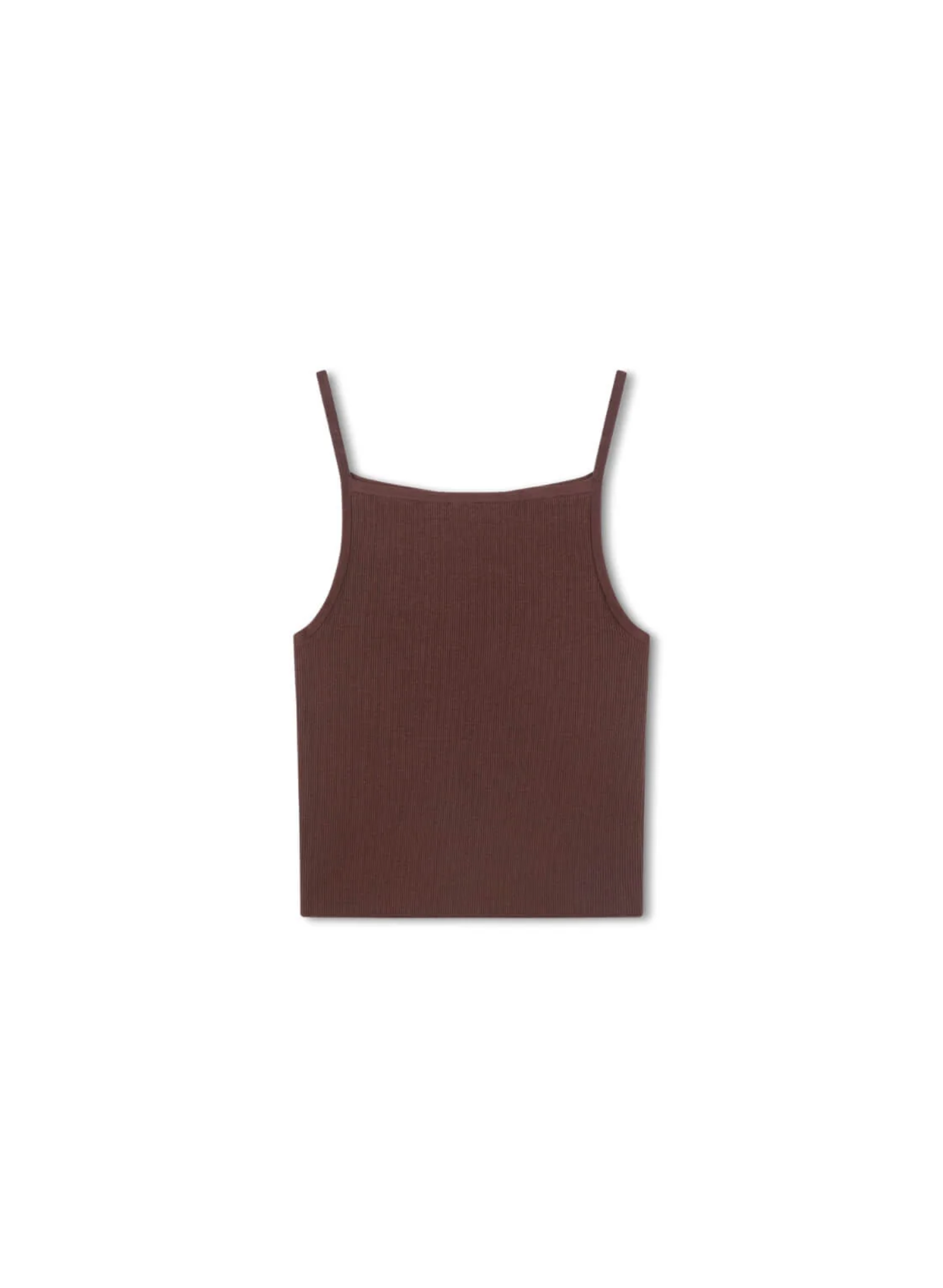 Hemp Rib Cotton Tank - Espresso