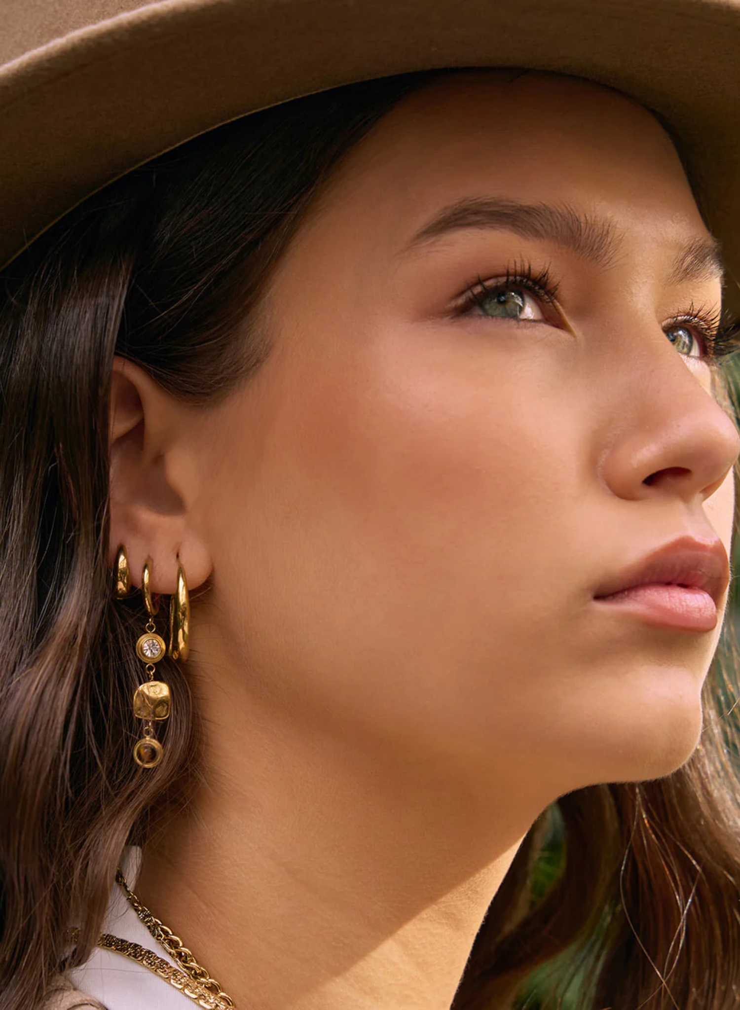 Riley Gold Hoop Earring - Small