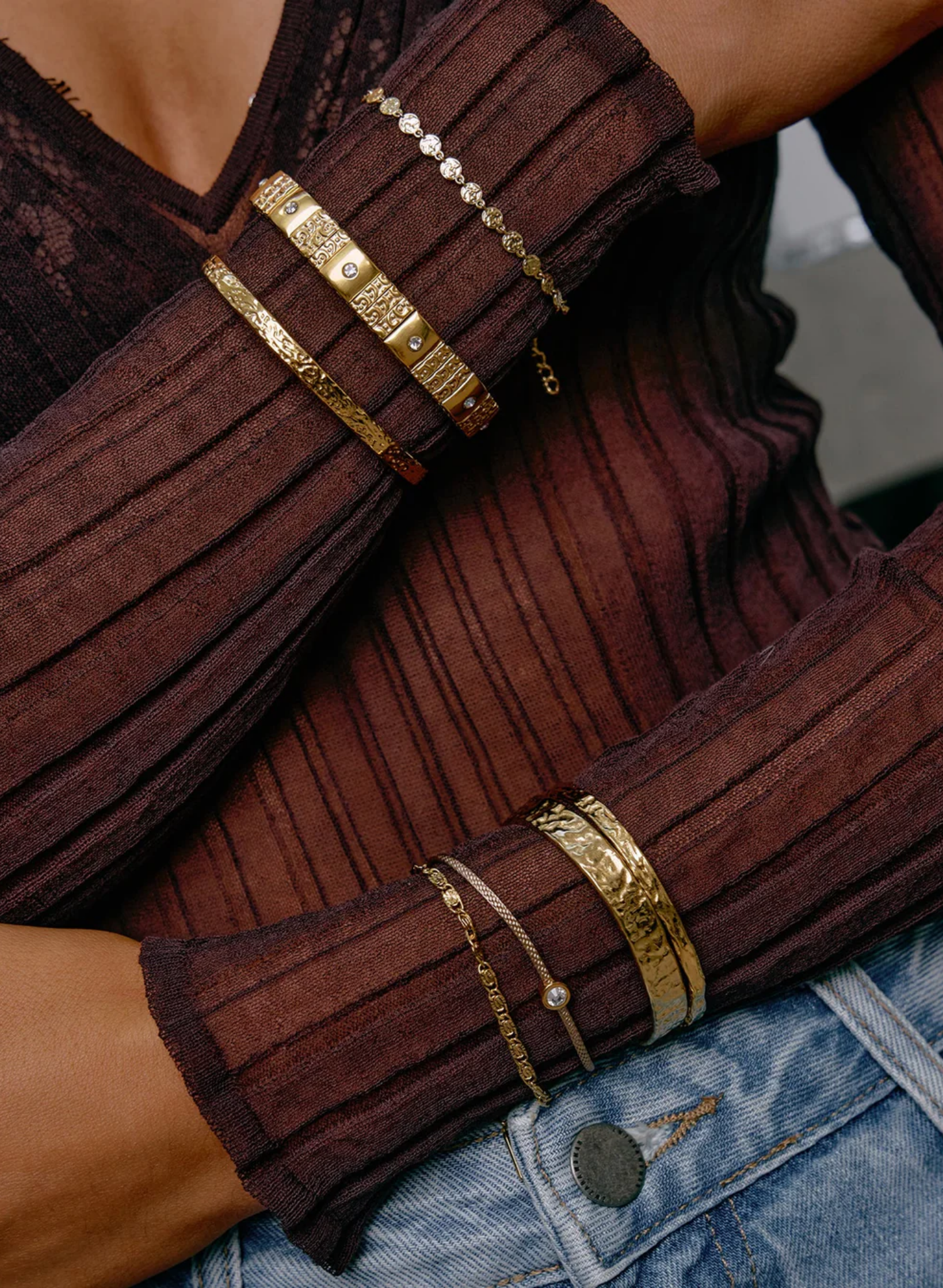 Atlas Gold Bracelet