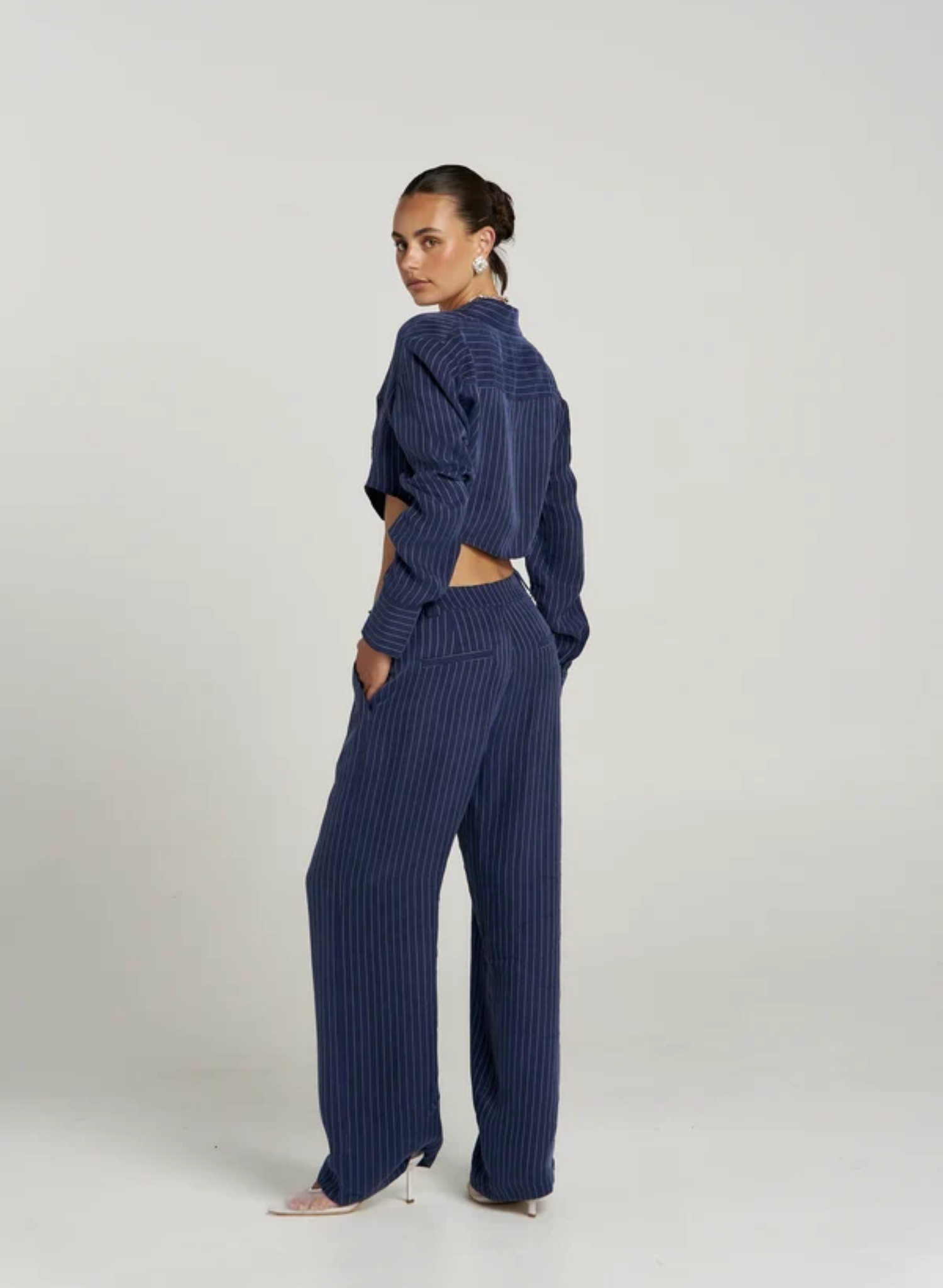 Boss Pant - Navy Pinstripe