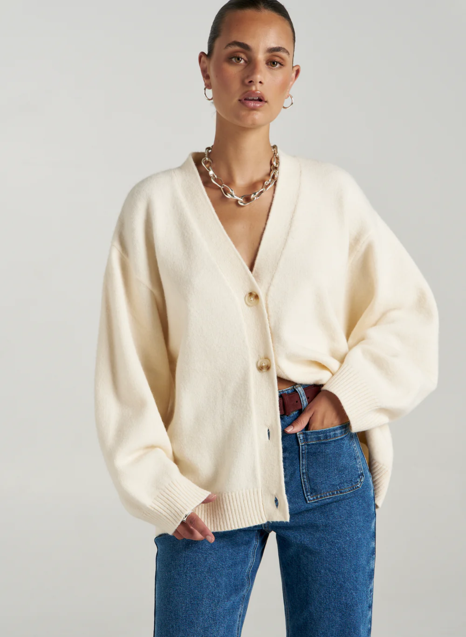 Slouchy Cardigan - Vanilla