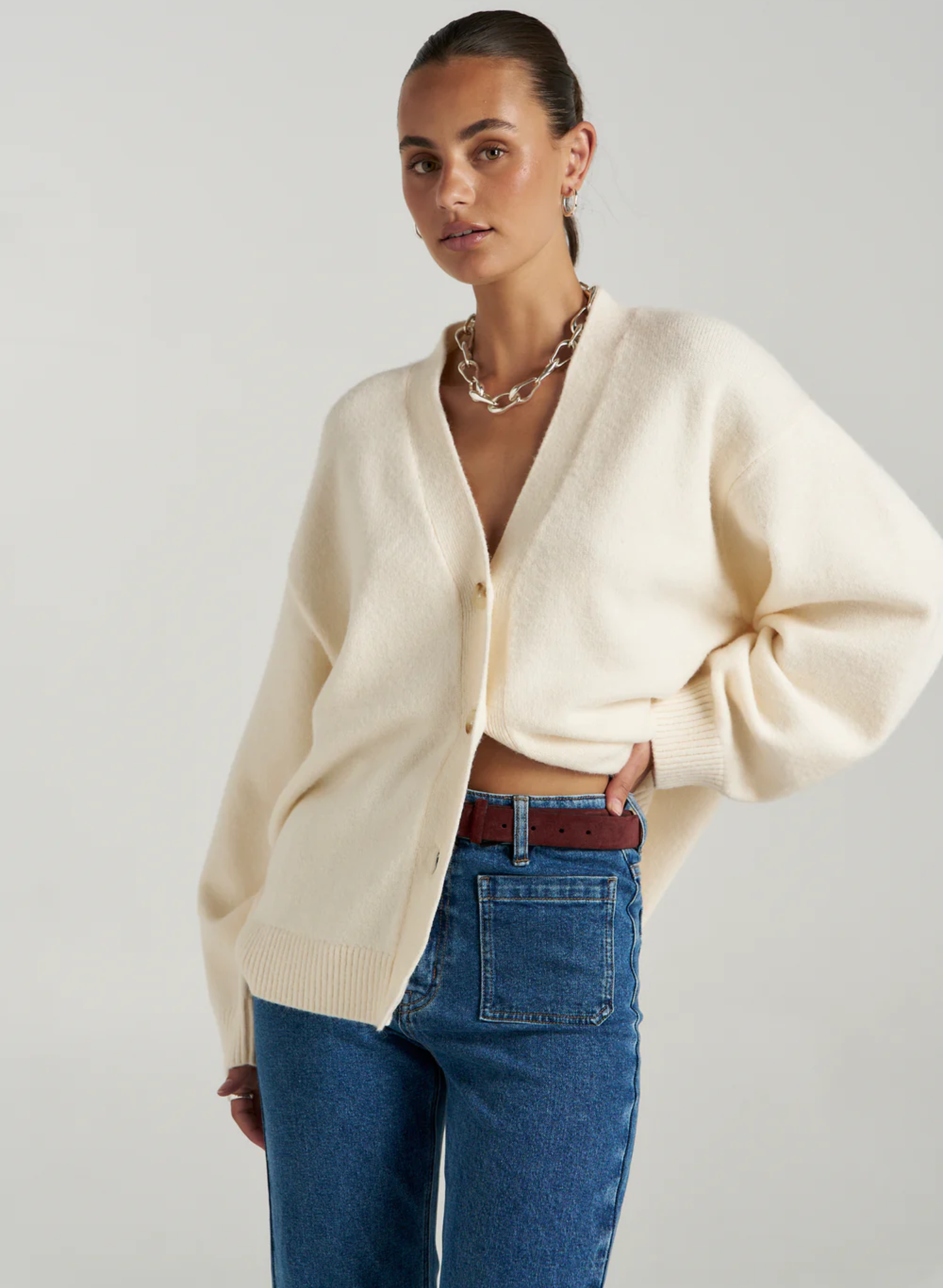 Slouchy Cardigan - Vanilla